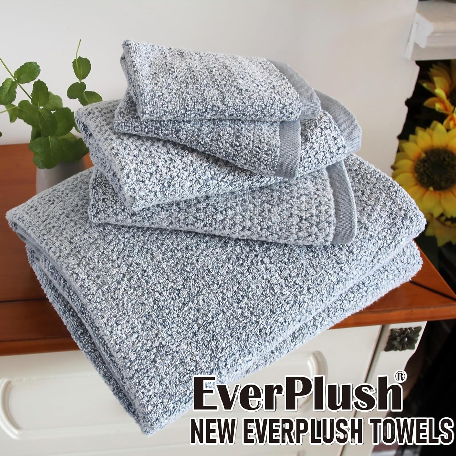 Everplush Diamond Jacquard 6-Piece Bath Towel Set 1