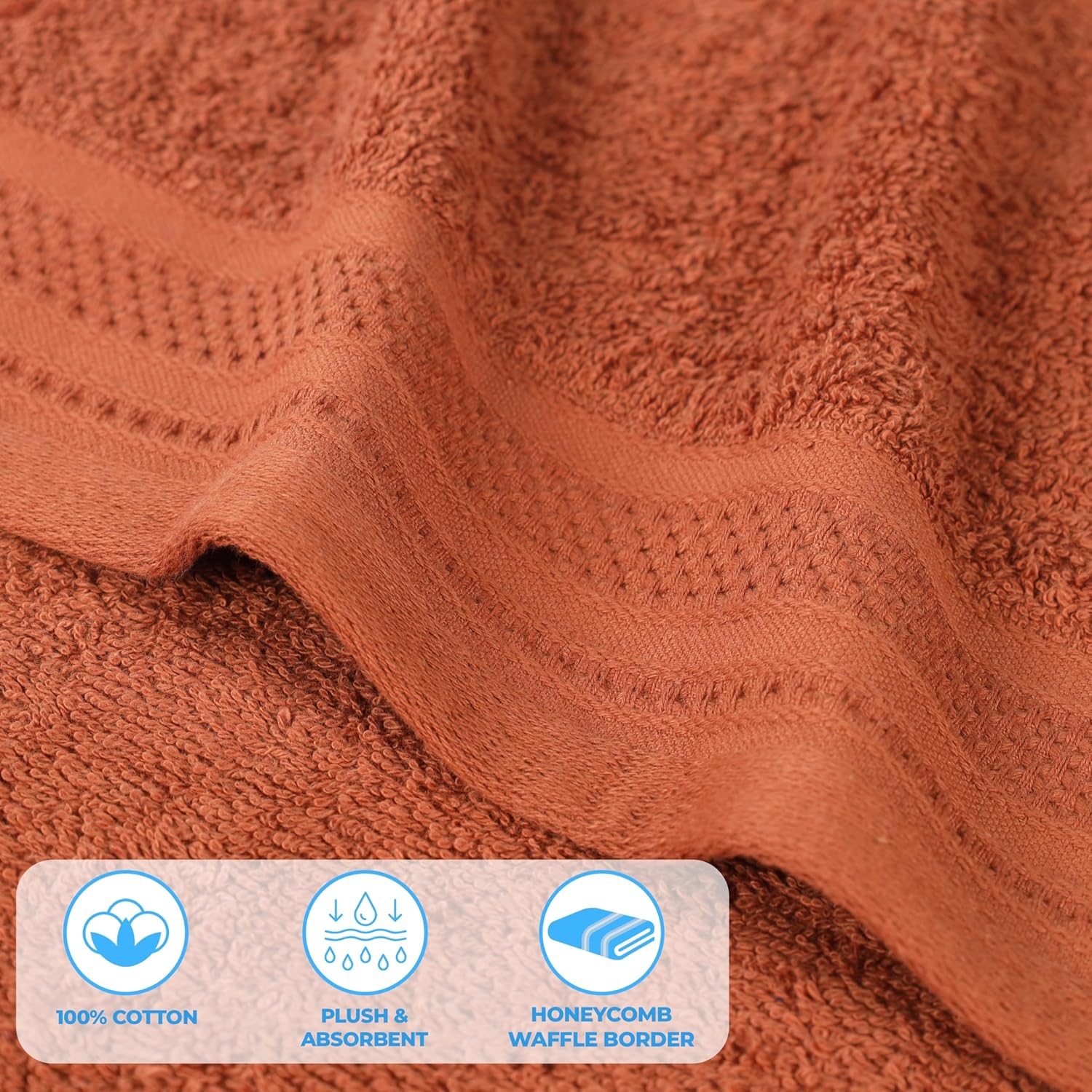 Superior Honeycomb Cotton Towel Set of 2
