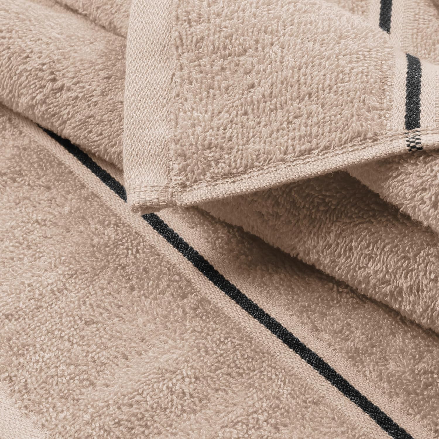 MyOwn Ultra Soft 4 Pack Bath Towel Set - 27x54 Inches Tan