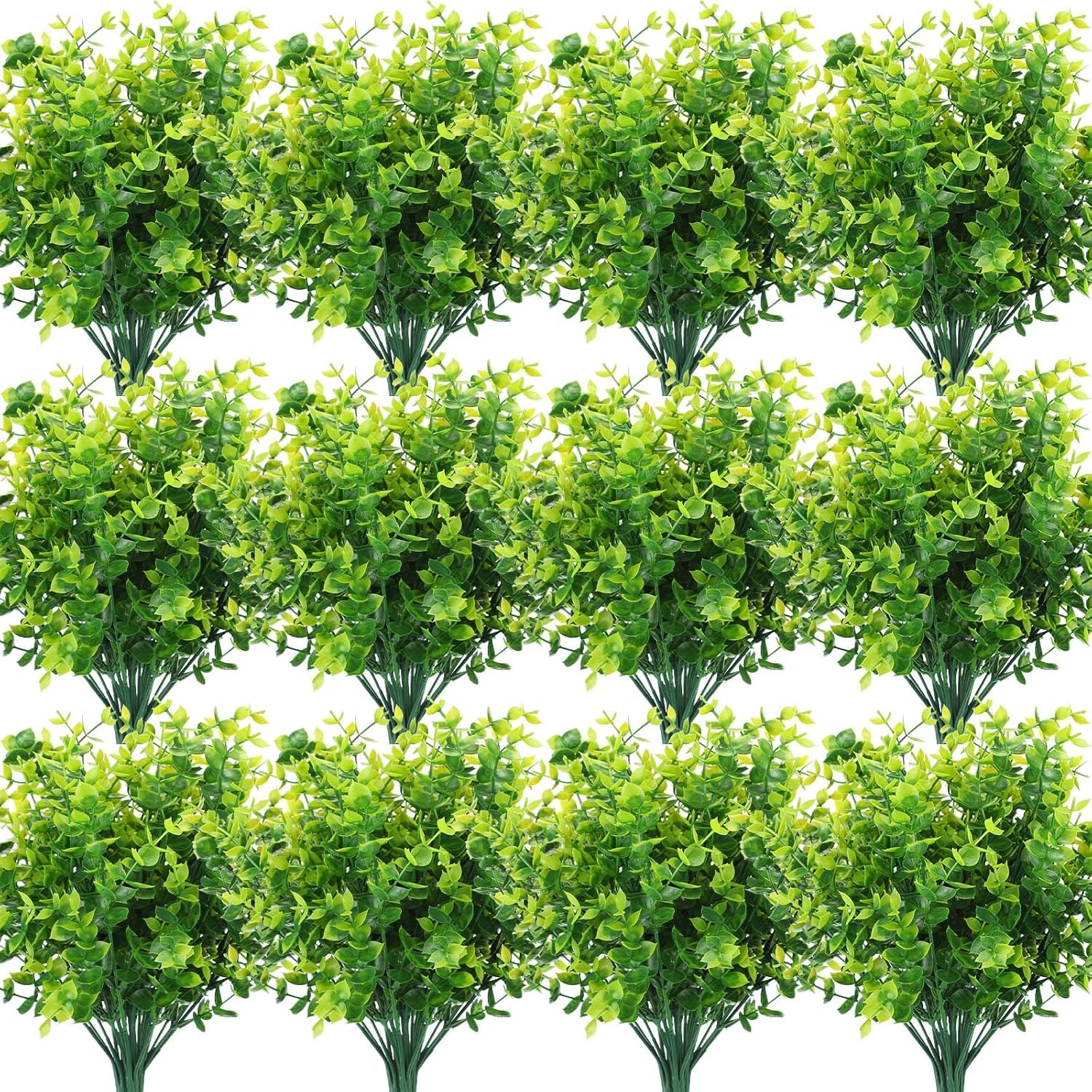 Cindeer 50 Pcs Artificial Boxwood Stems Greenery