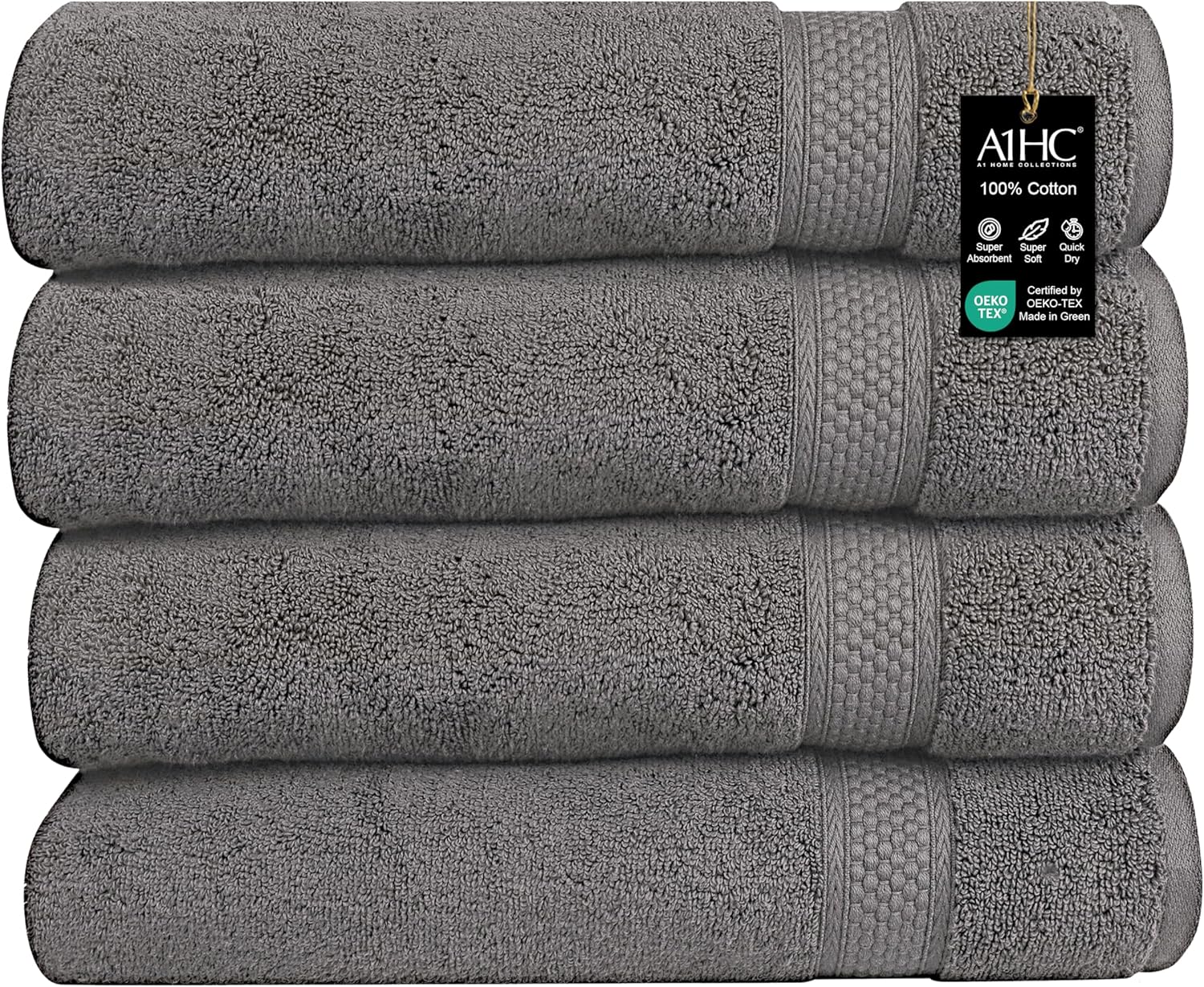 A1 Home Collections 30x54 Bath Towel Set of 4