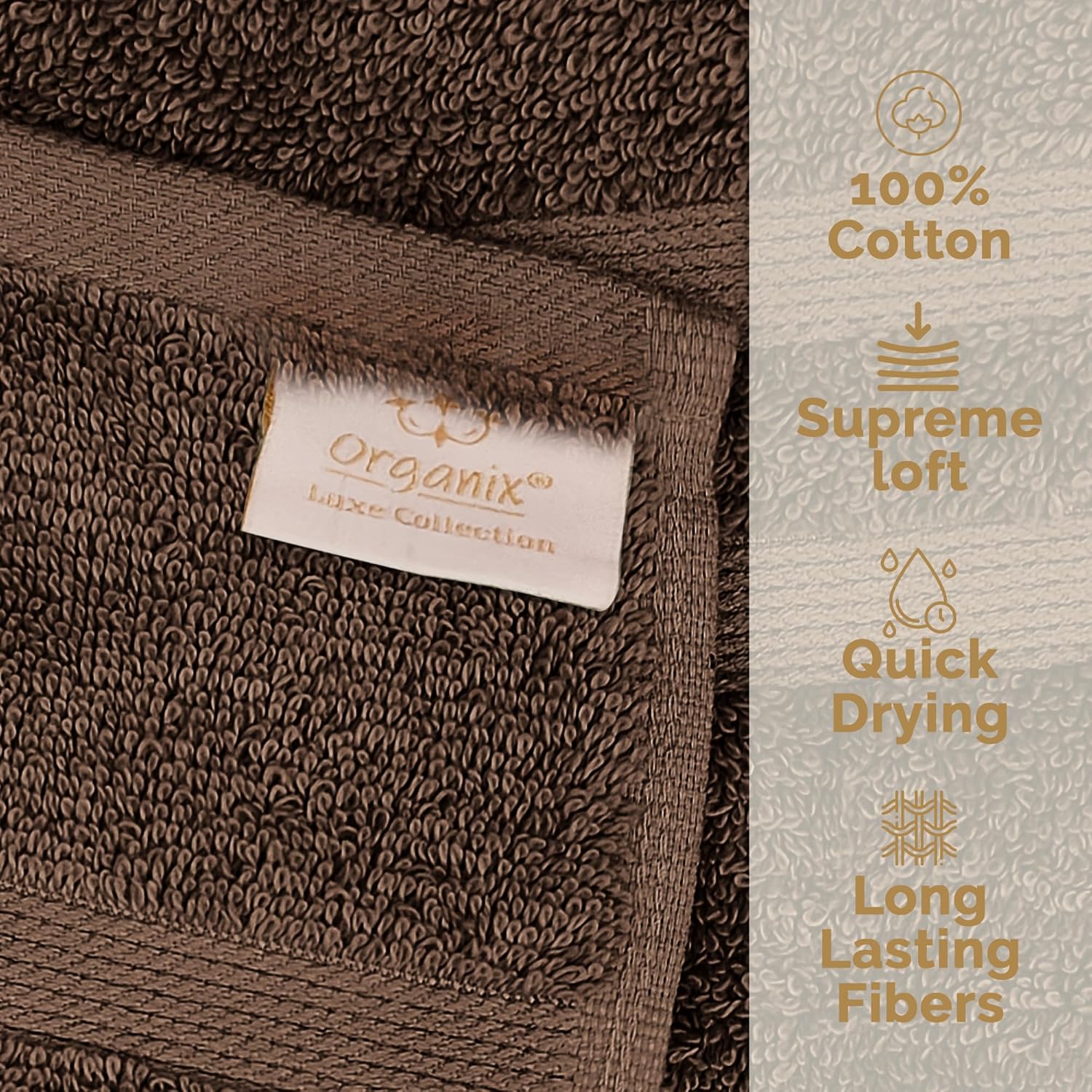 Organix Egyptian Cotton Bath Towel Set - 4 Piece 550 GSM