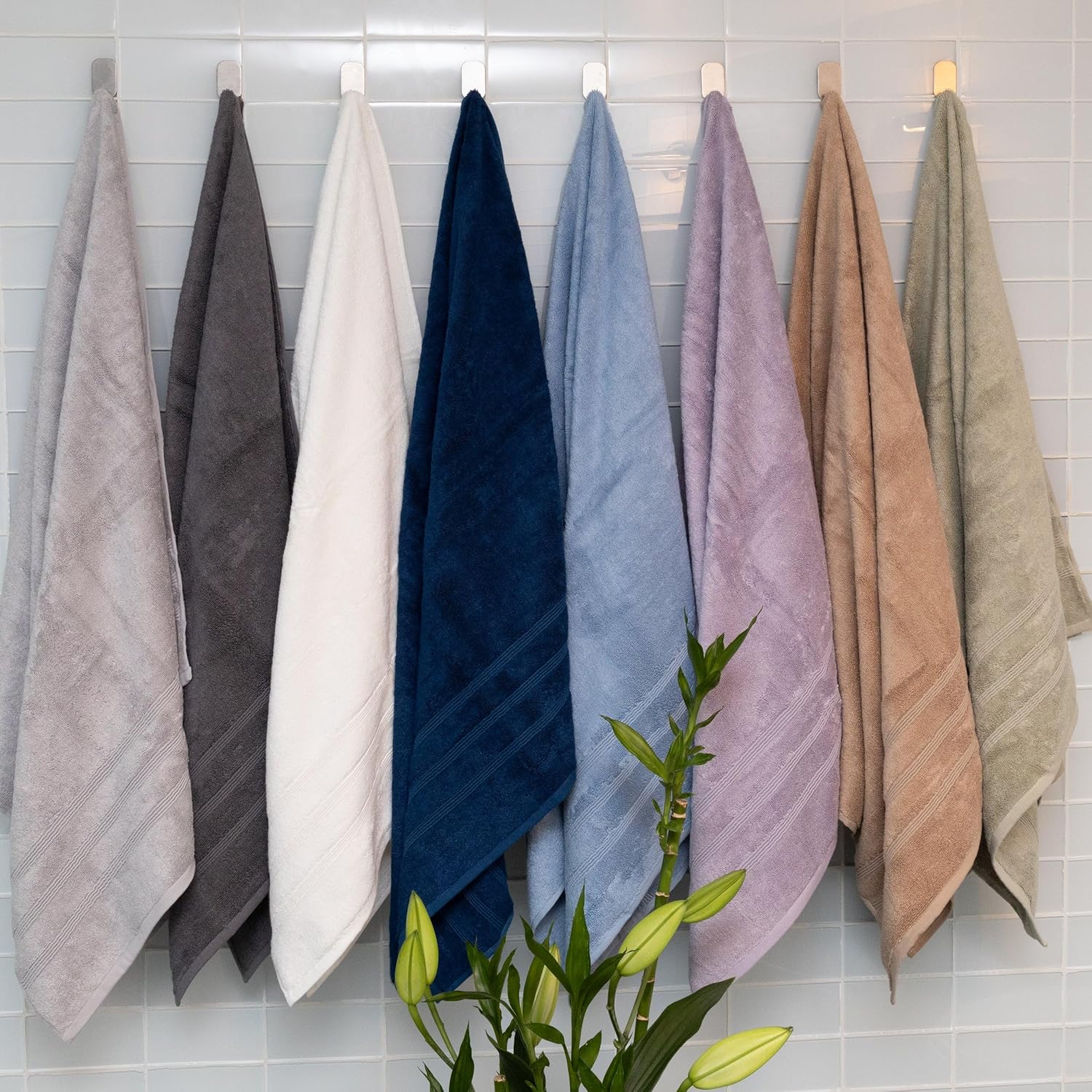 Mosobam Luxury Turkish 4-Piece Bath Towel Set 1
