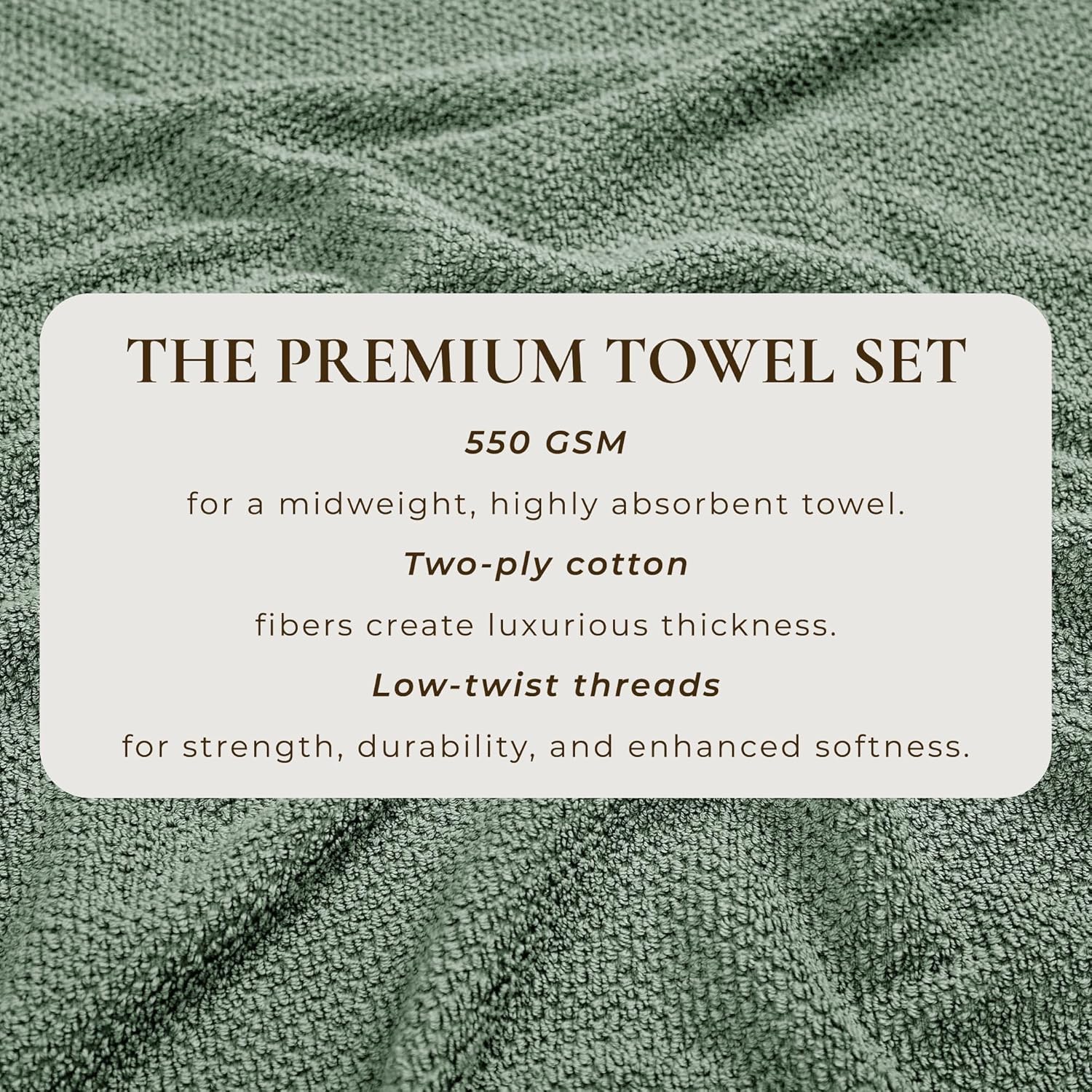 Great Bay Home Green Bath Towels 4 Pack