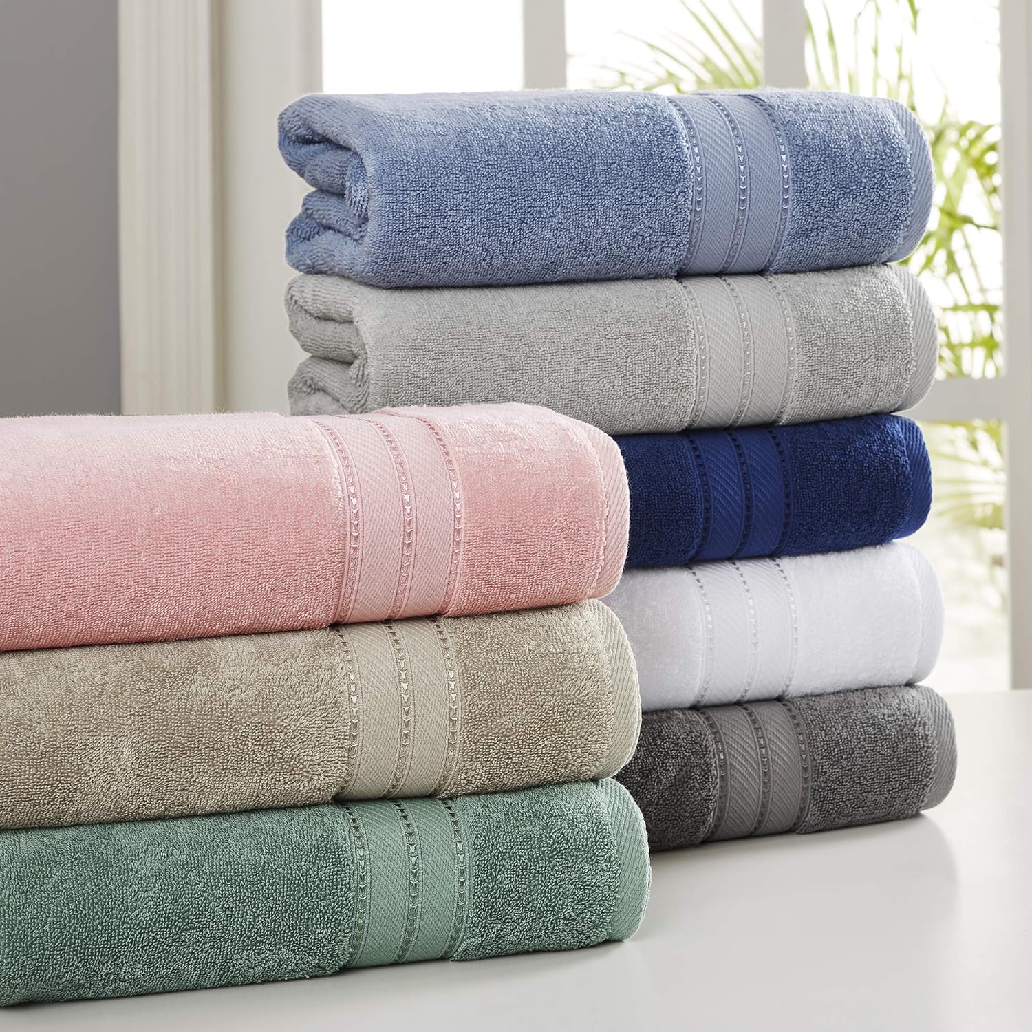 Modern Threads 4-Pack Bath Towels Grey 30x54