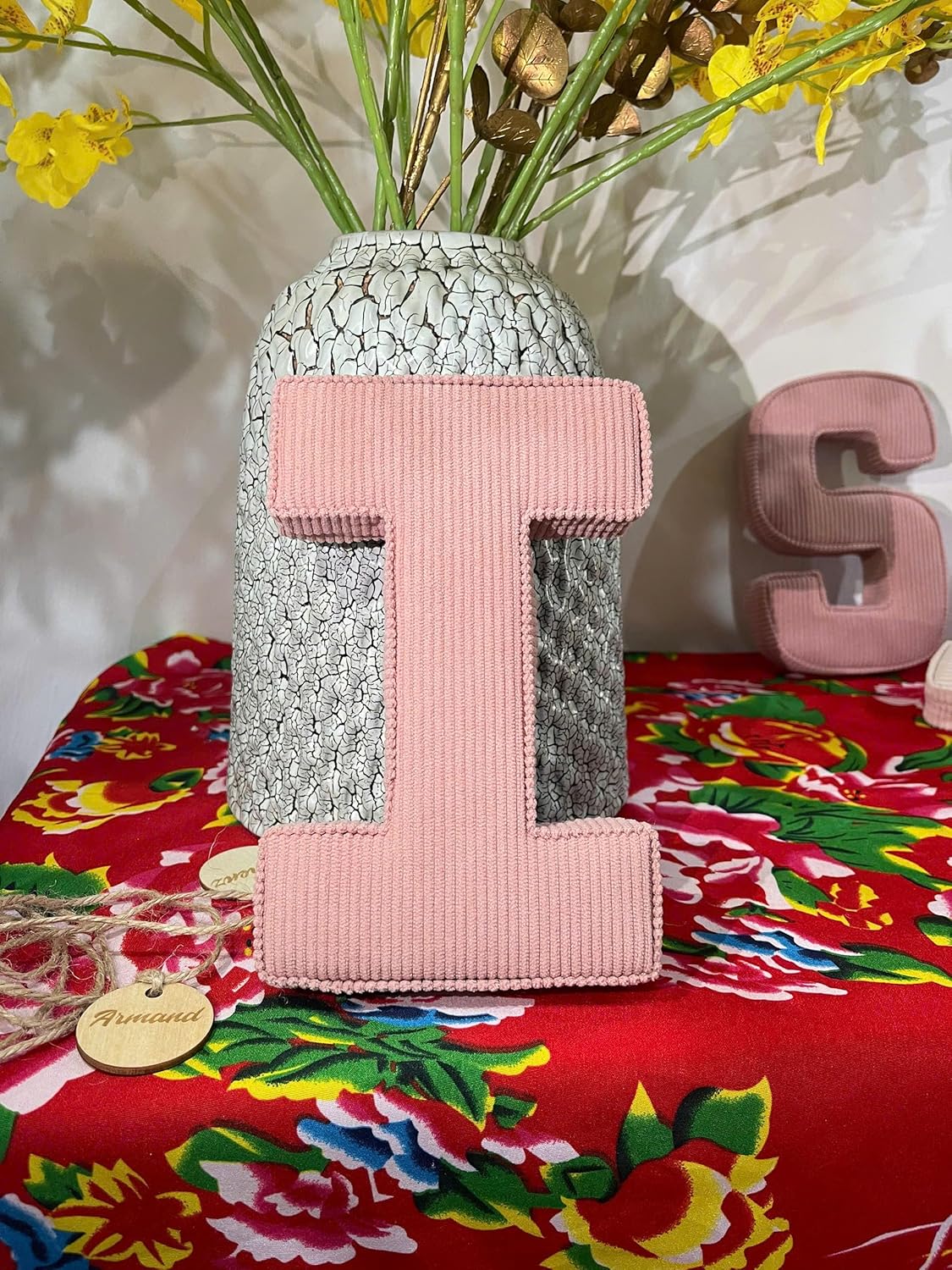 Handmade Corduroy Letters for Baby Toddler Decor