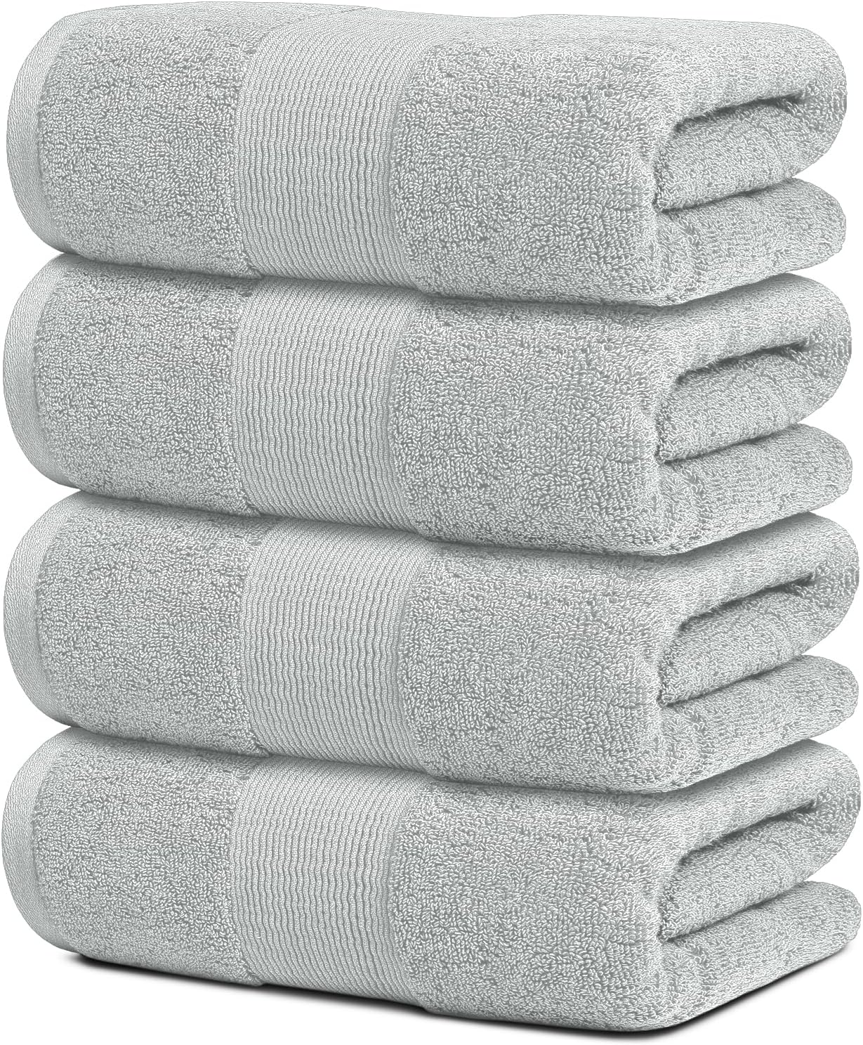 White Classic Resort Collection 4 Pack Bath Towels