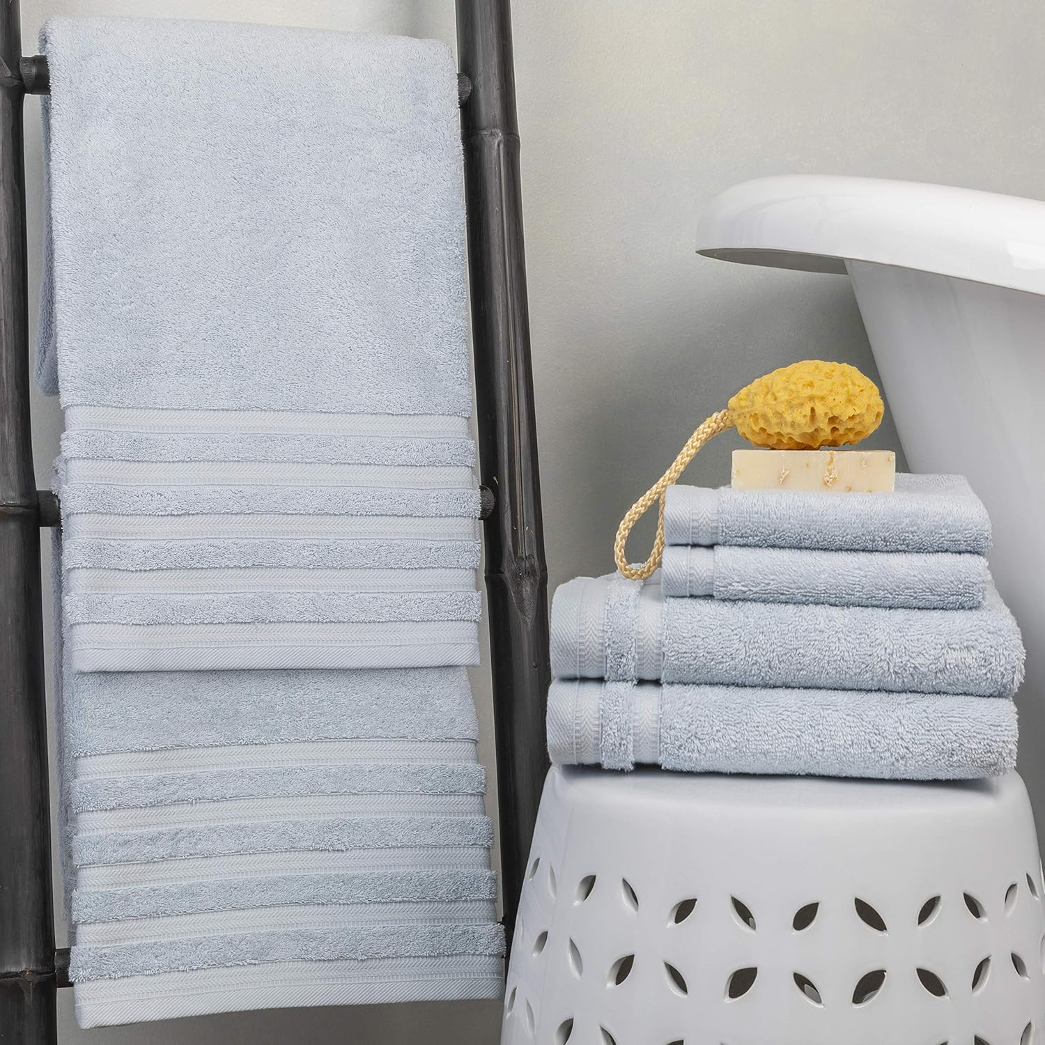 Baltic Linen Luxury Towel Set 6-Piece Light Blue