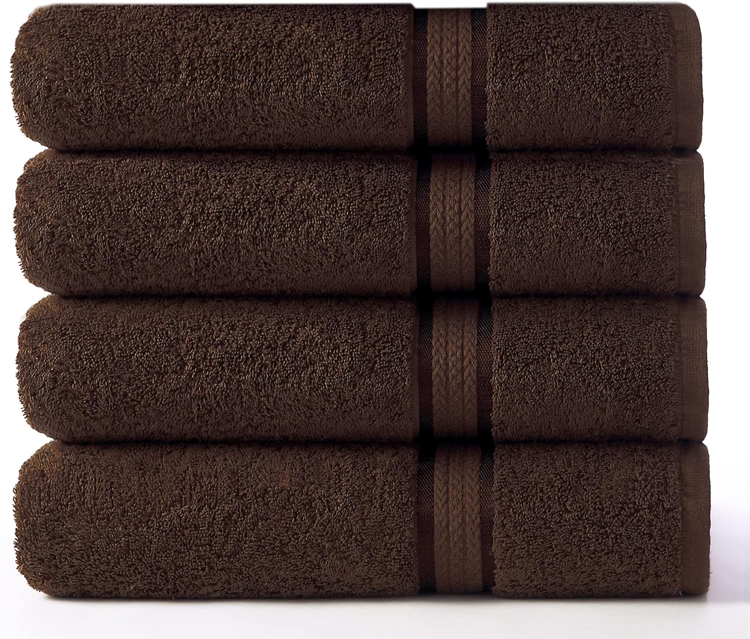 COTTON CRAFT Ultra Soft 4-Pack Bath Towels - 30x54 Chocolate Brown
