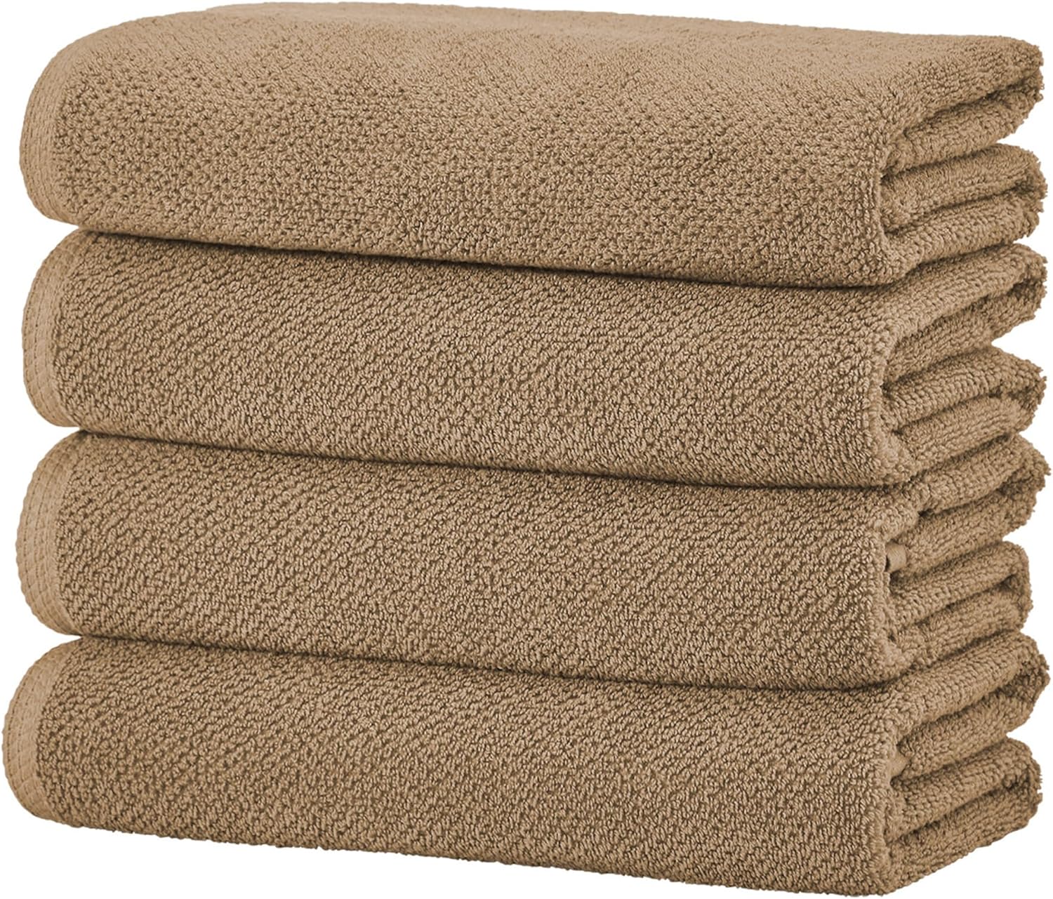Great Bay Home Taupe Bath Towels 4 Pack