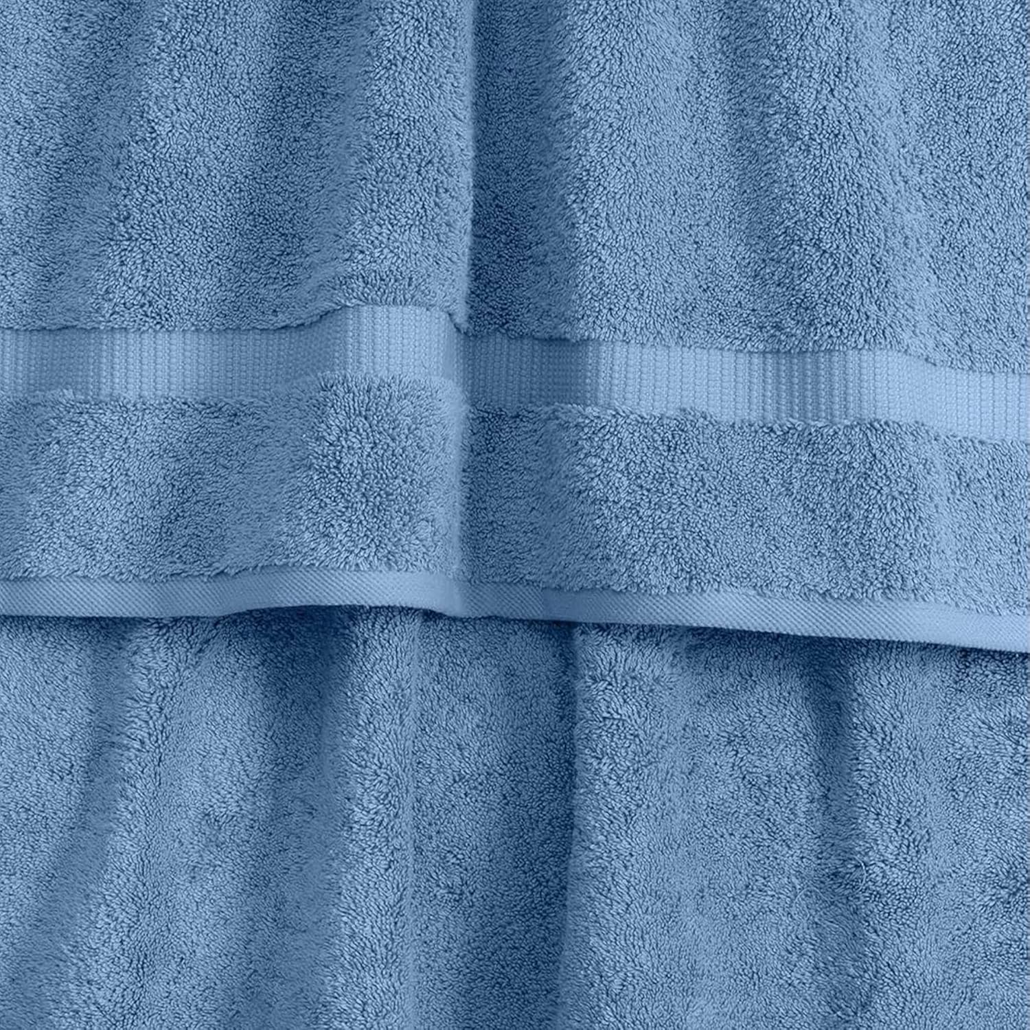 SALBAKOS Luxury 6-Piece Towel Set with Blue Design
