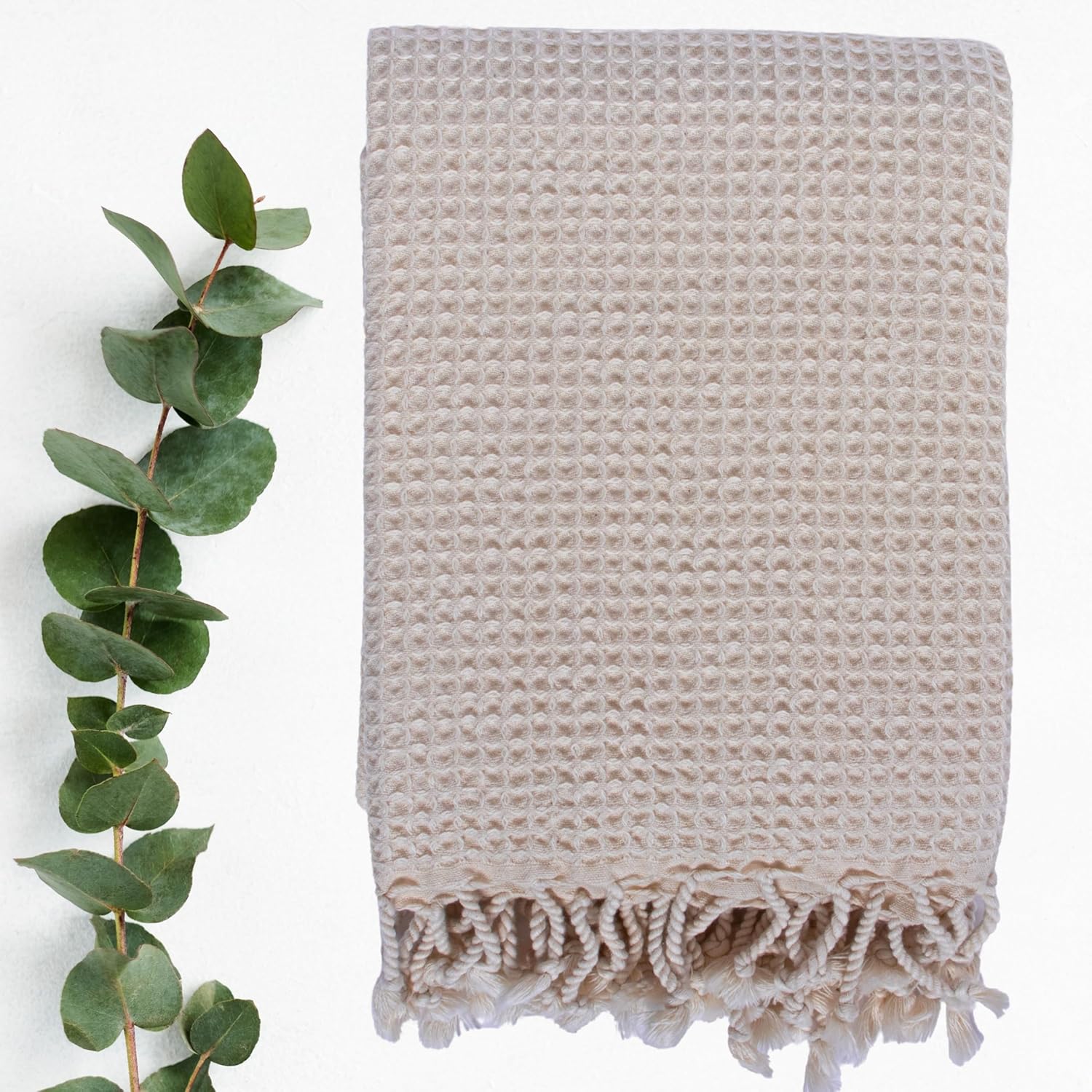 Pskl Turkish Organic Cotton Waffle Bath Towel