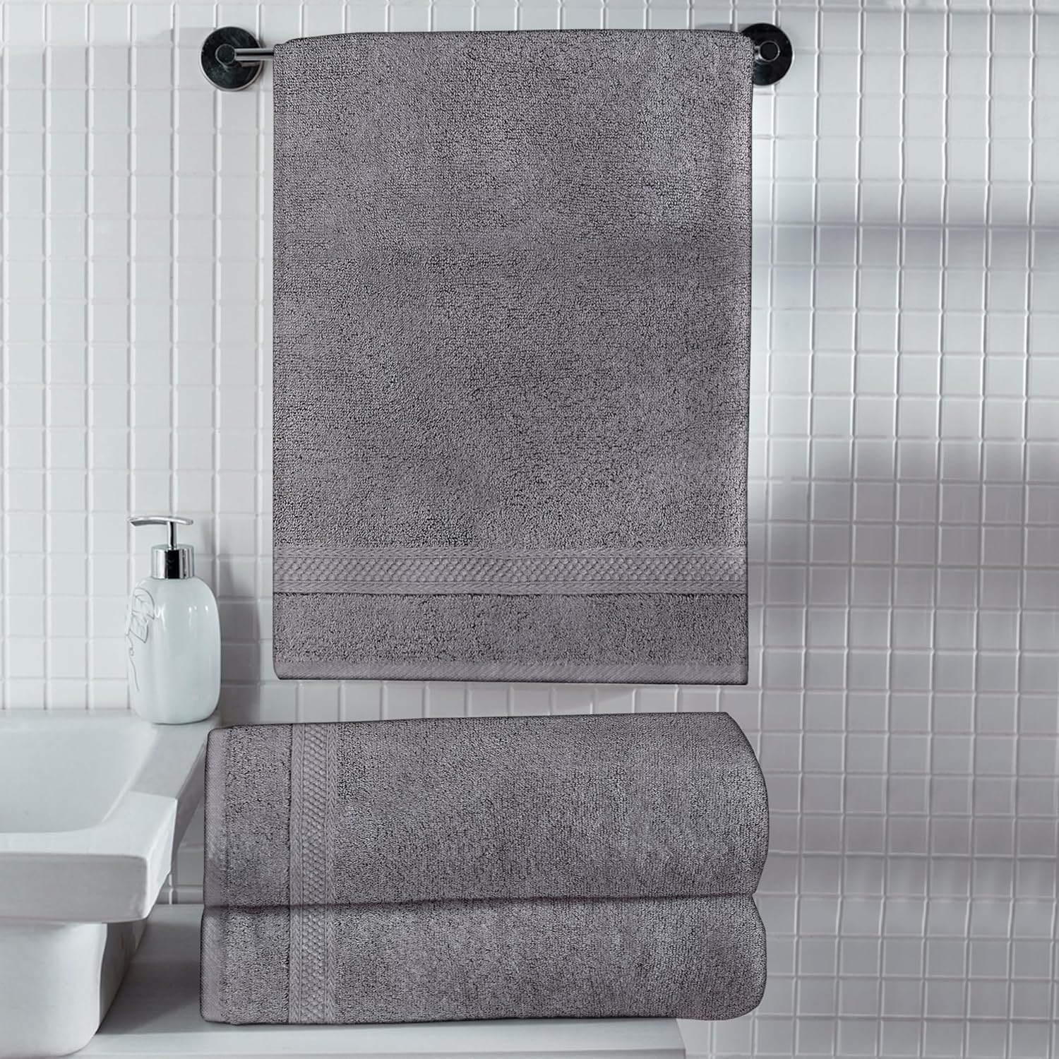 A1 Home Collections Charcoal Bath Towel 500 GSM