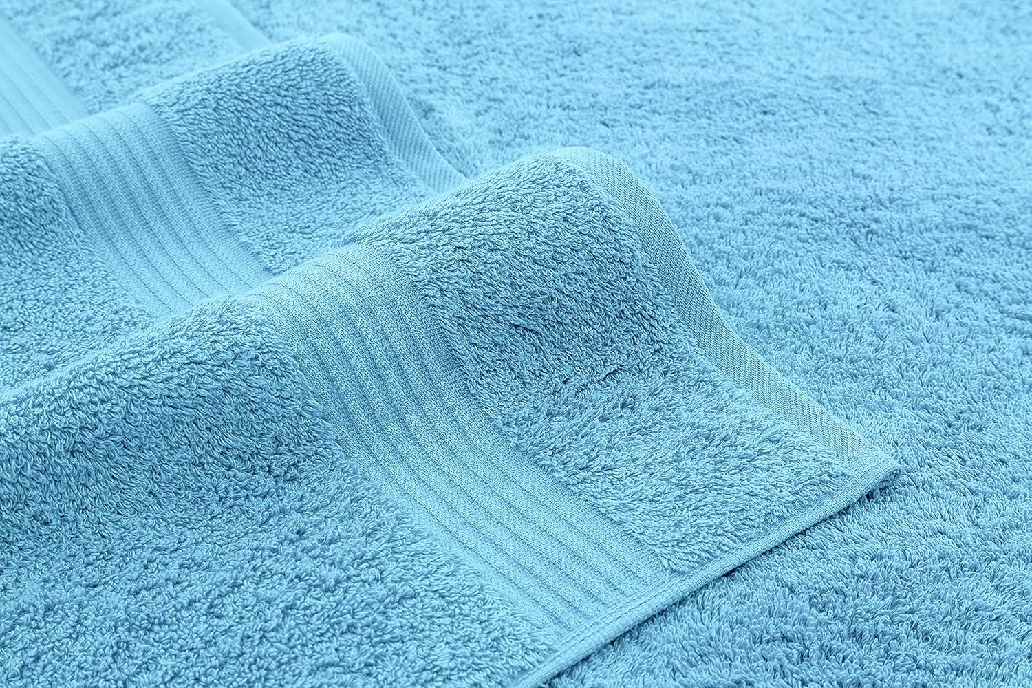 American Veteran 4 Pack Turkish Bath Towels Sky Blue