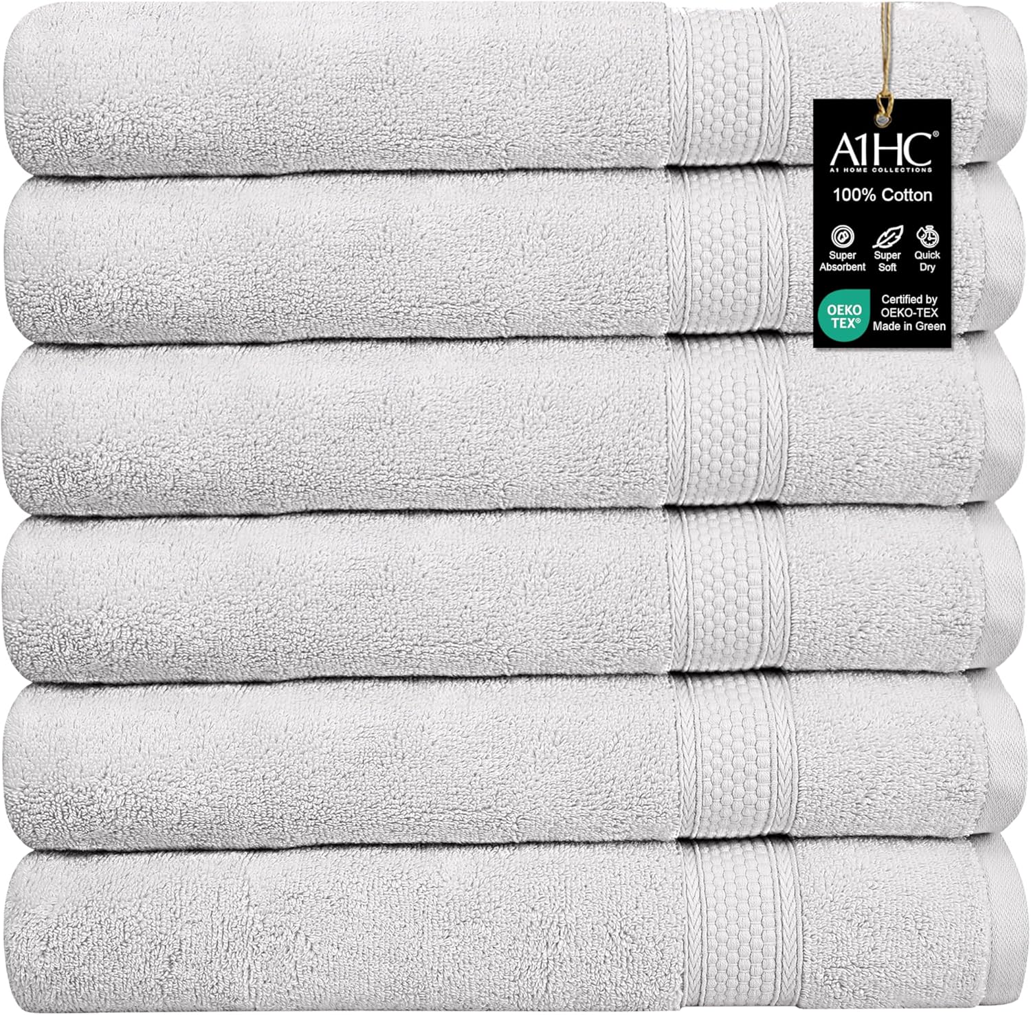 A1 Home Collections Bath Towel Set of 6
