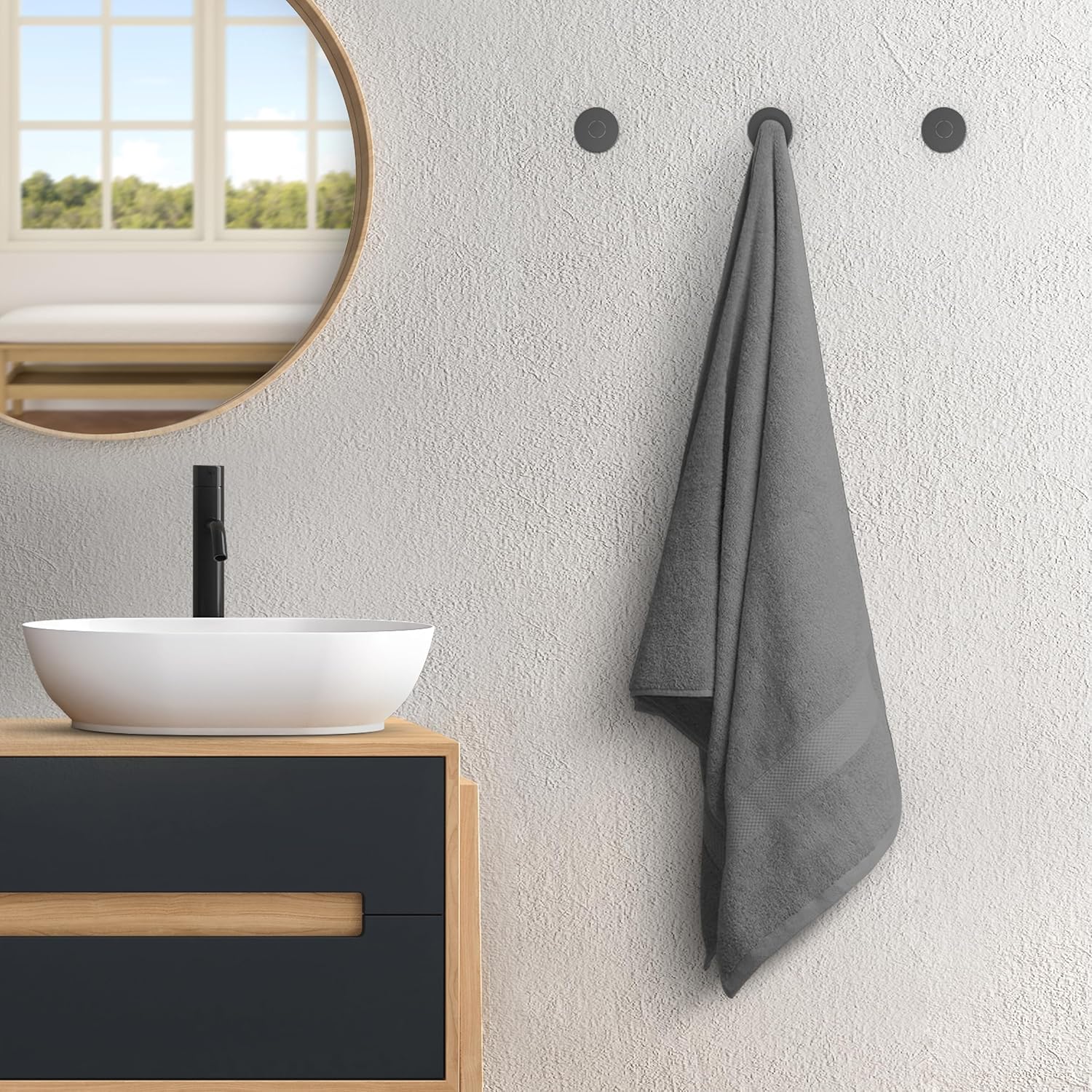 Avalon Towels Pack of 4 Bath Towels 27x54 Inches Grey