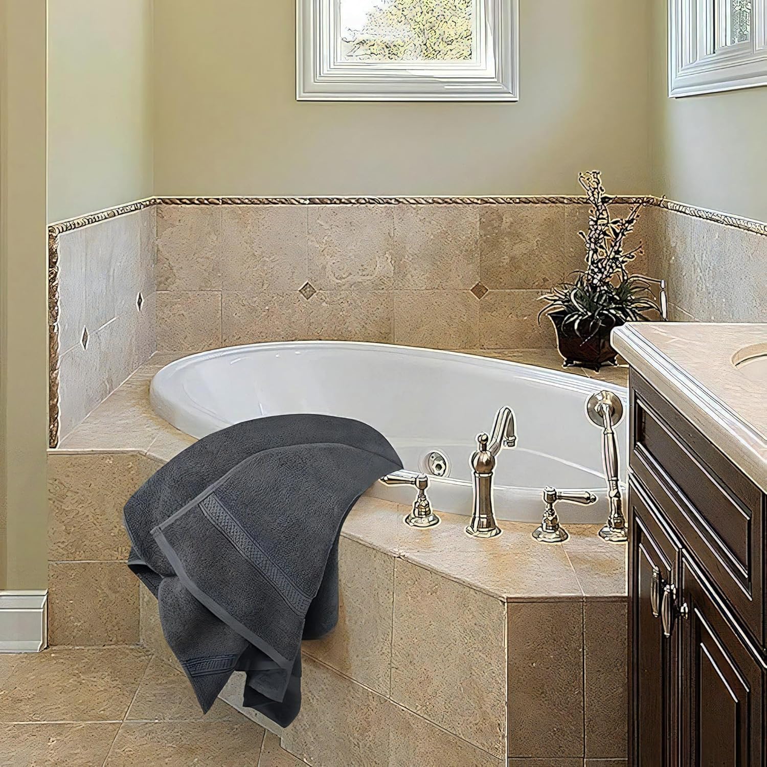 Luxury 100 Cotton Bath Towels Set of 4