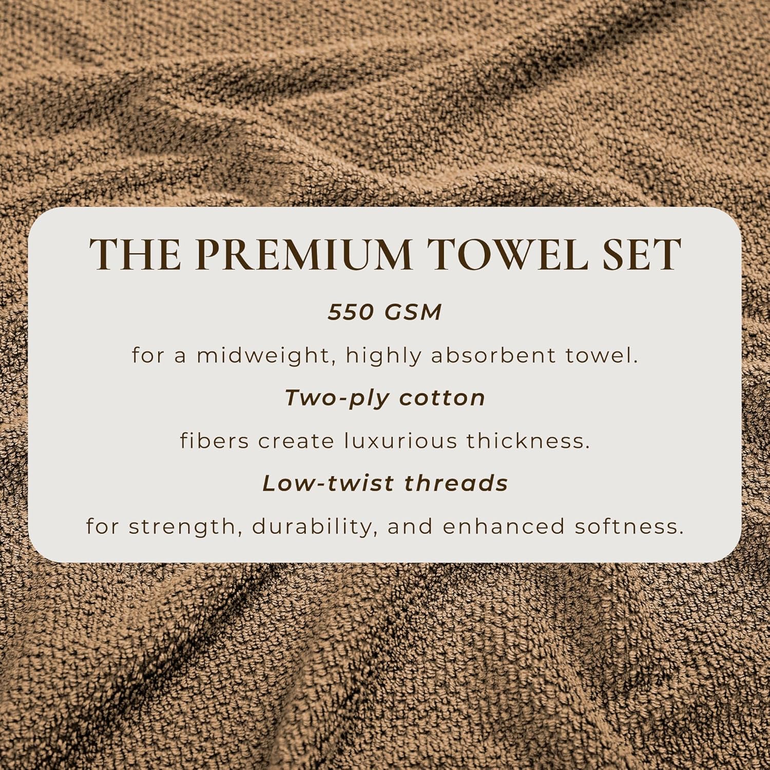 Great Bay Home Taupe Bath Towels 4 Pack