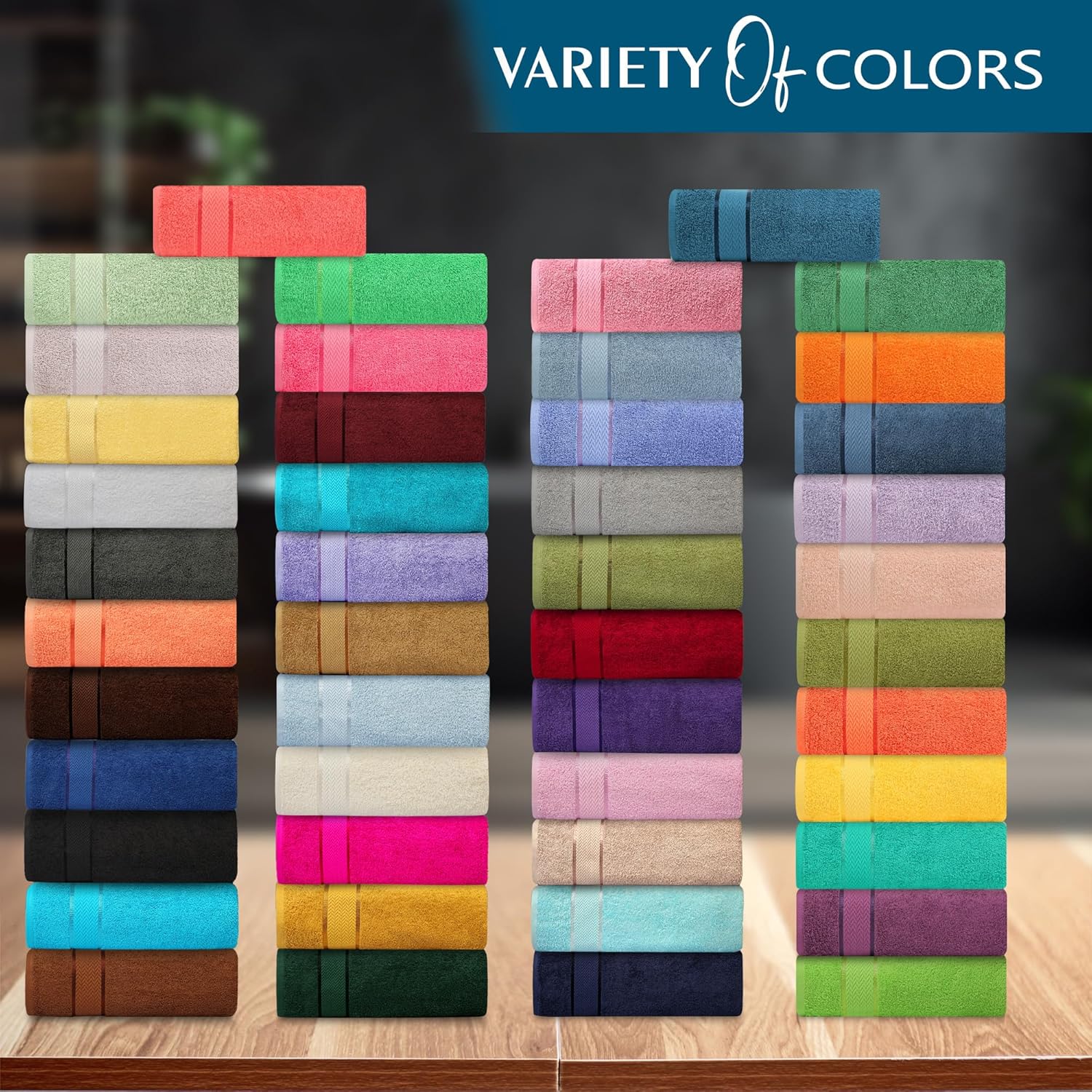 CRAFTBERRY Luxury Bath Towel Set - 6 Piece Taupe Tan Beige