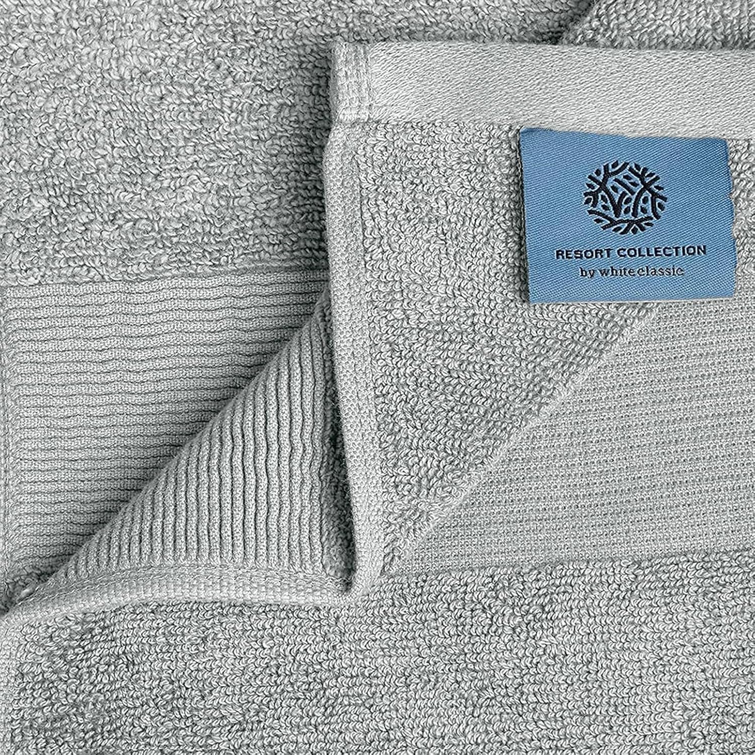White Classic Resort Collection 4 Pack Bath Towels