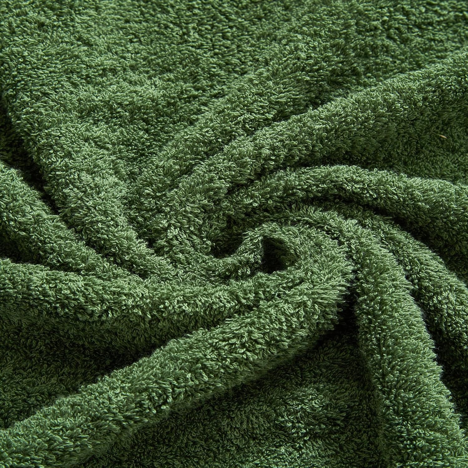 Aibaser Premium Cotton Bath Towels Set 27 x 54 Inches Green