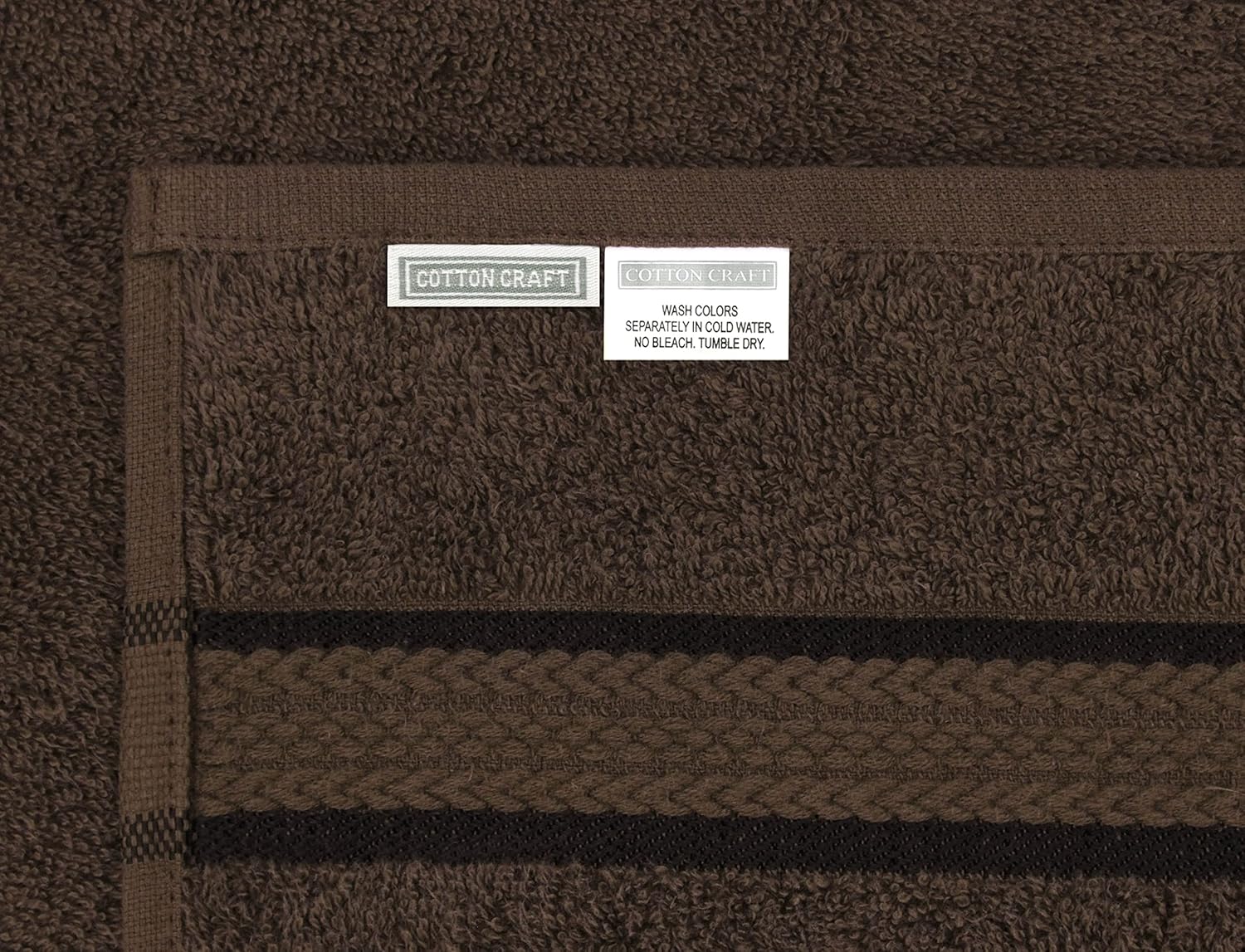COTTON CRAFT Ultra Soft 4-Pack Bath Towels - 30x54 Chocolate Brown