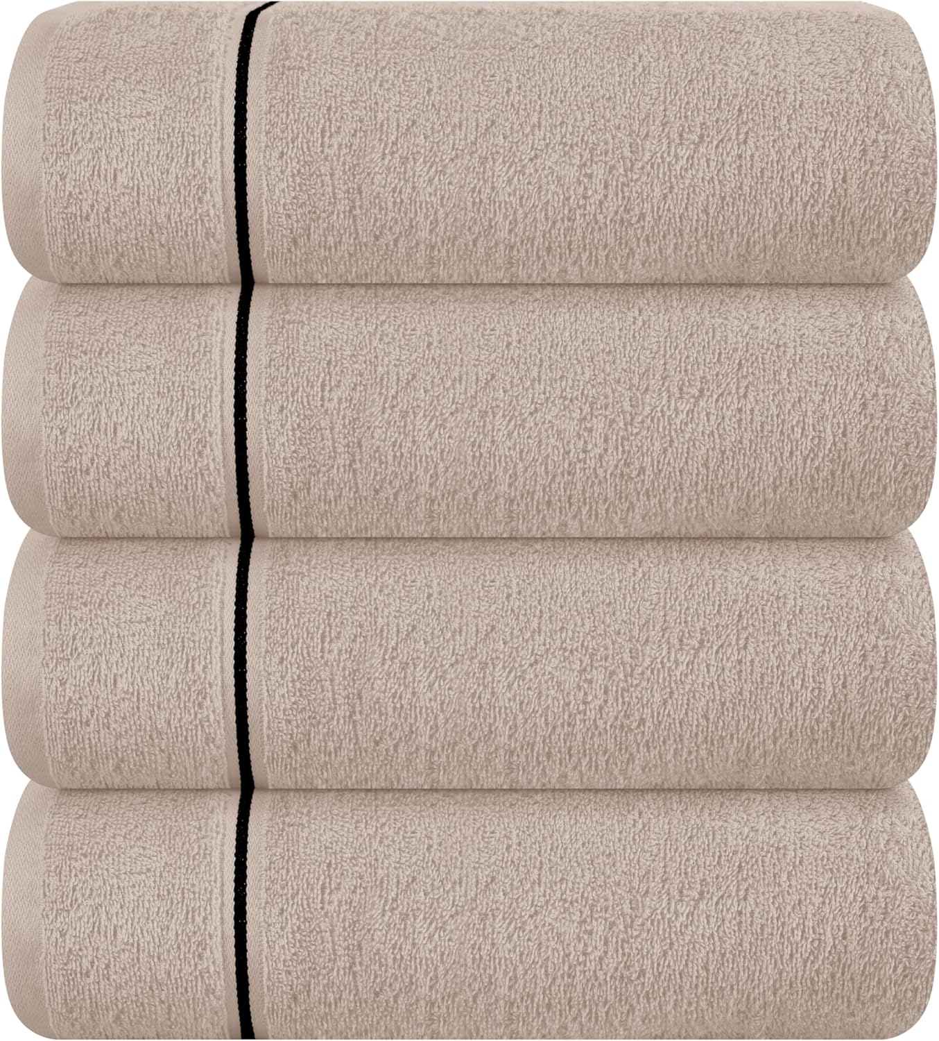 MyOwn Ultra Soft 4 Pack Bath Towel Set - 27x54 Inches Tan