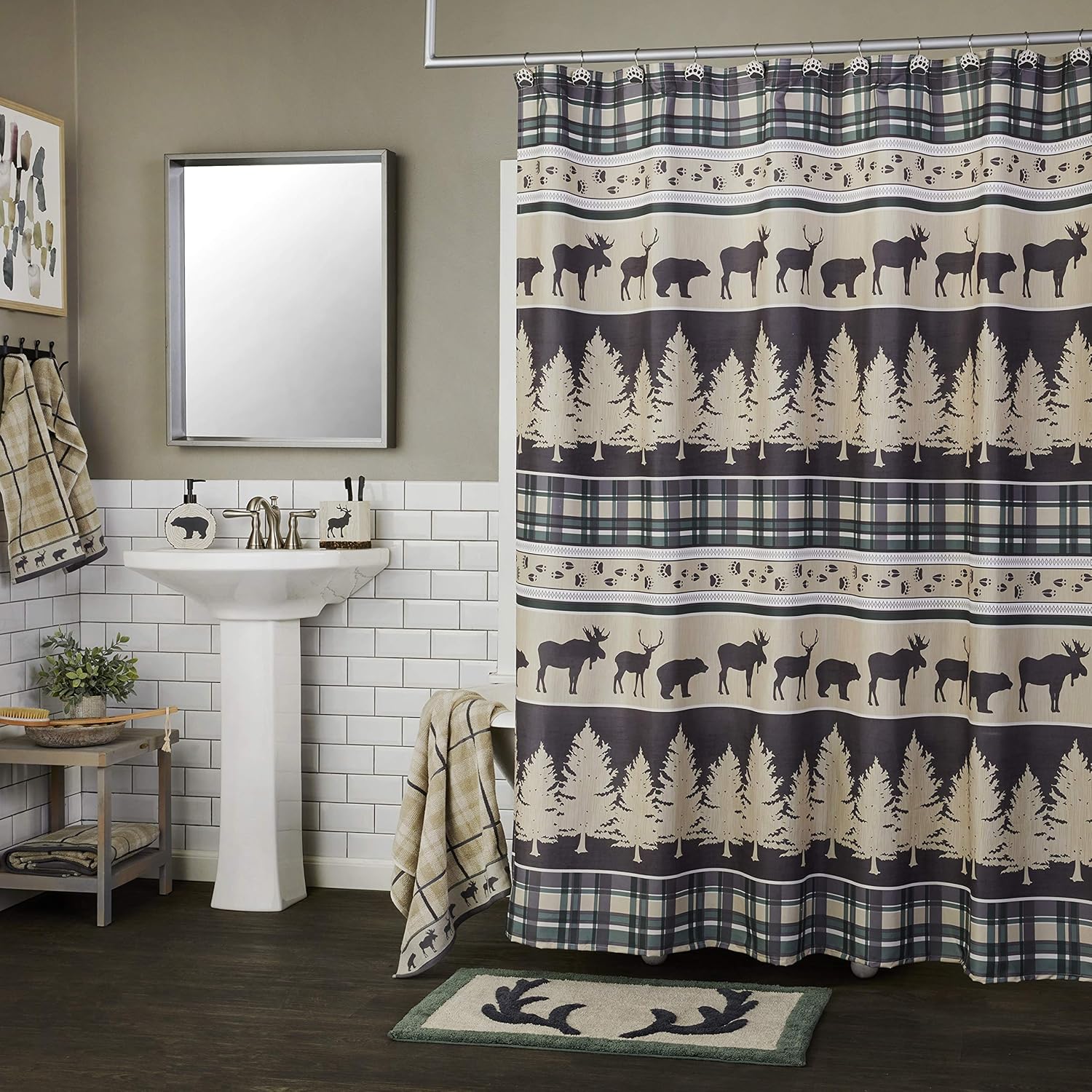 SKL Home Yellowstone Grand Teton Bath Towel Taupe 27x50