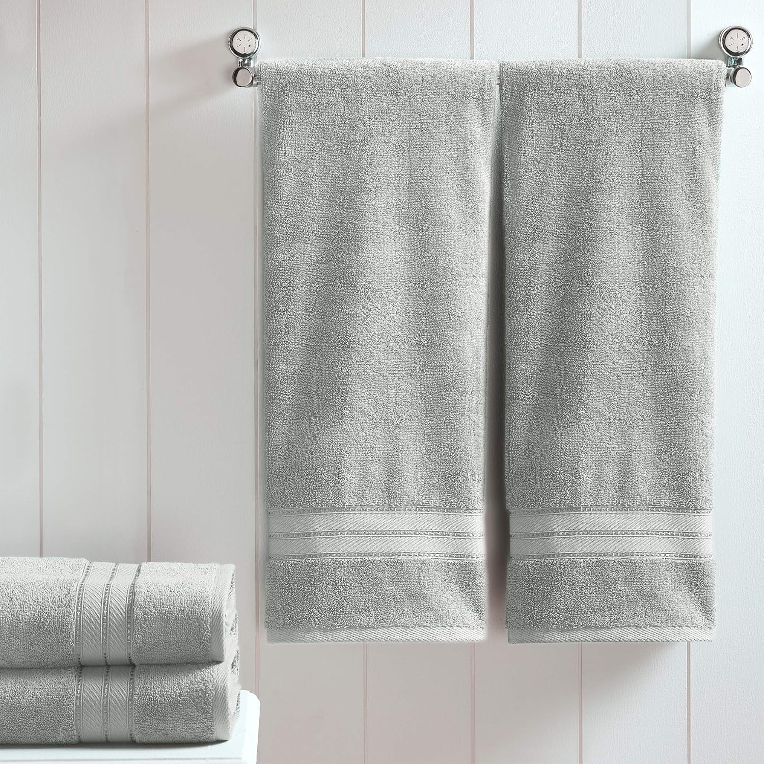 Modern Threads 4-Pack Bath Towels Grey 30x54