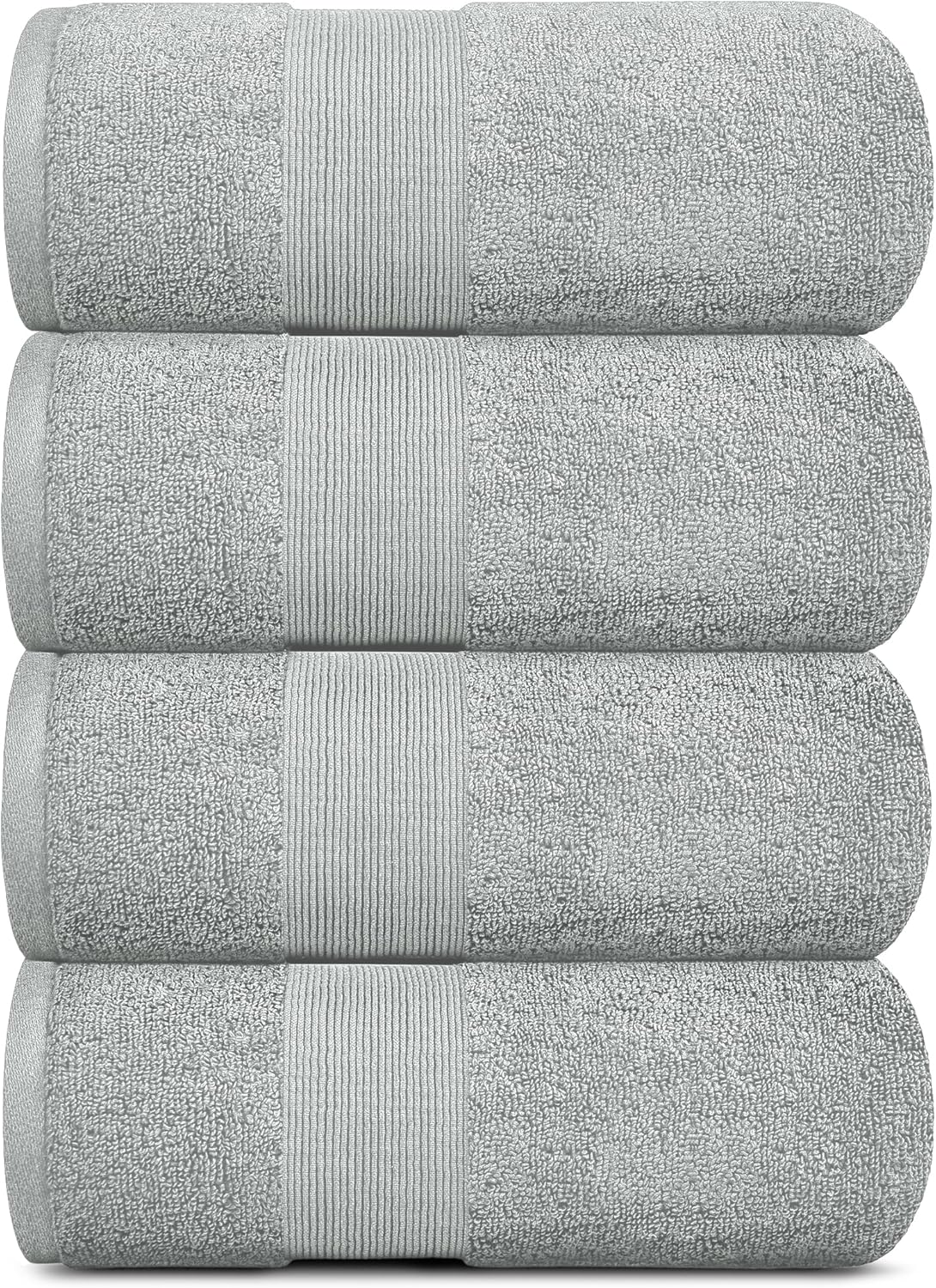 White Classic Resort Collection 4 Pack Bath Towels