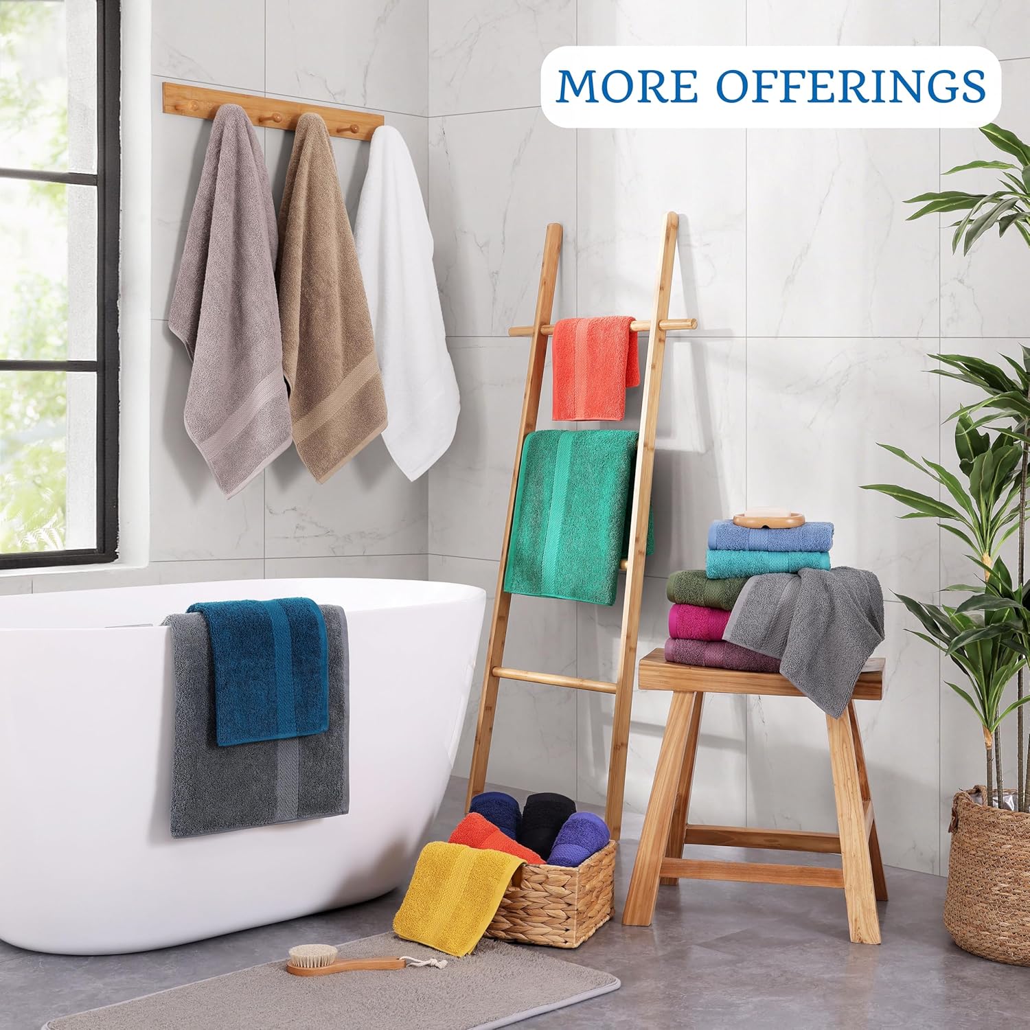LANE LINEN 4 Pack Bath Towels 28x54 - Soft Quick Dry Oeko Tex Certified