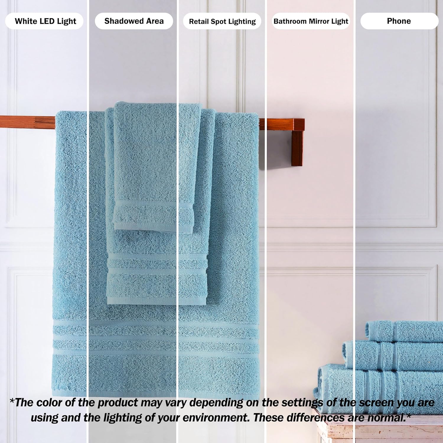 Hawmam Linen Jumbo Bath Towels 2 Pack Light Blue