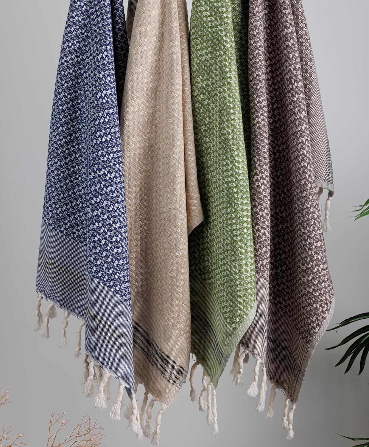 DEMMEX Micro Waffle Turkish Bath Towel - 70x40 Khaki 1