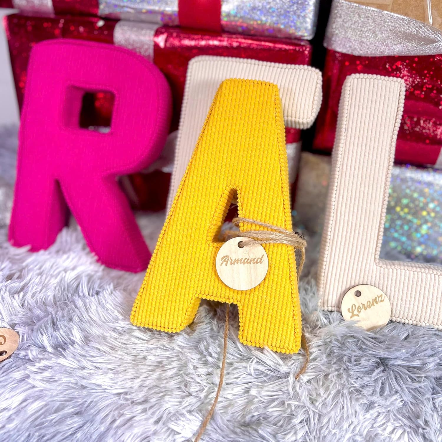 Handmade Corduroy Letters for Baby Toddler Decor