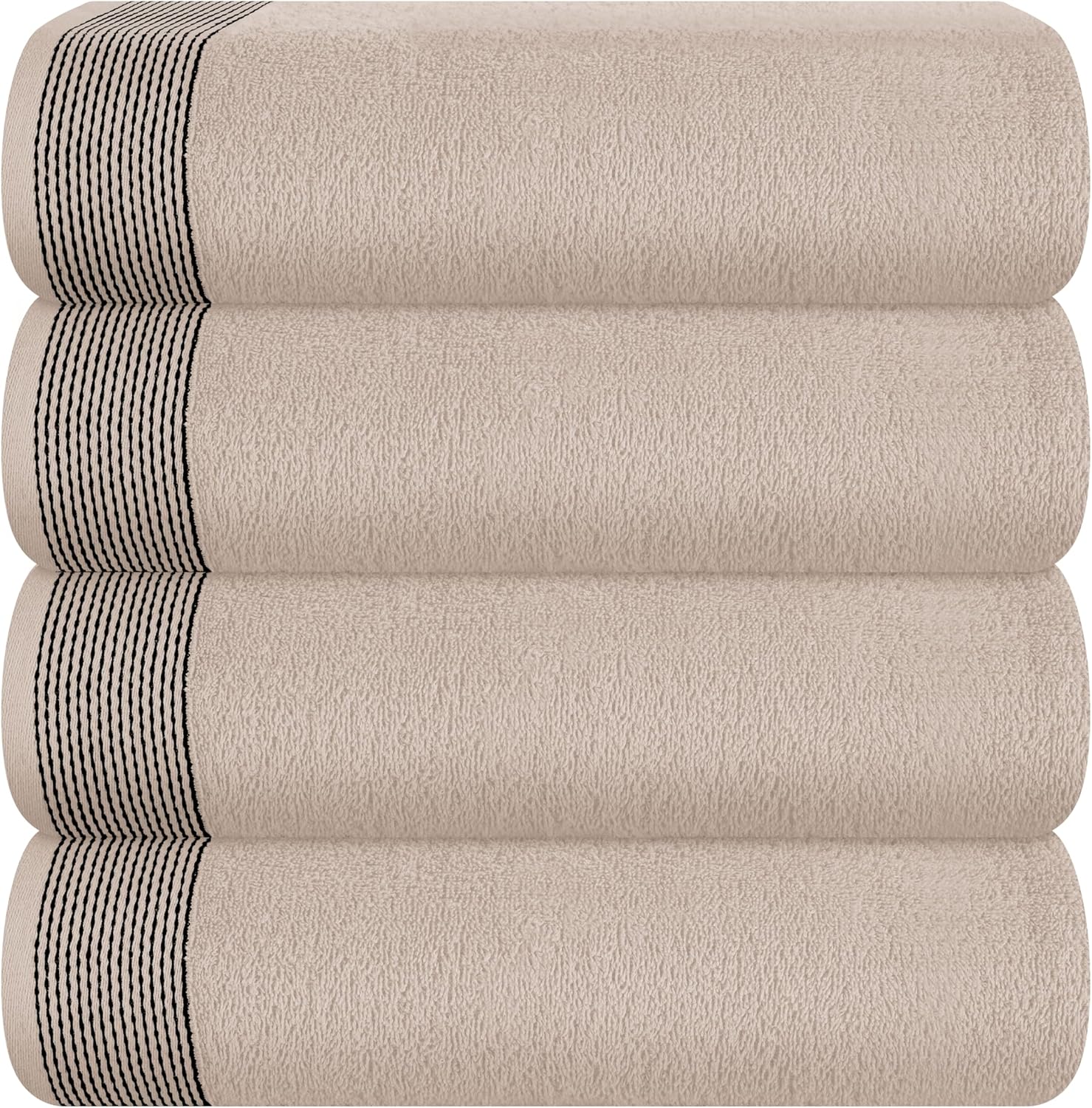 Belizzi Home Ultra Soft 4 Pack Bath Towel Set 27x54 Inches