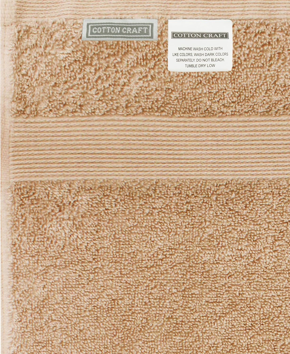 COTTON CRAFT 8-Piece Towel Set - 500 GSM Beige Bath Towels