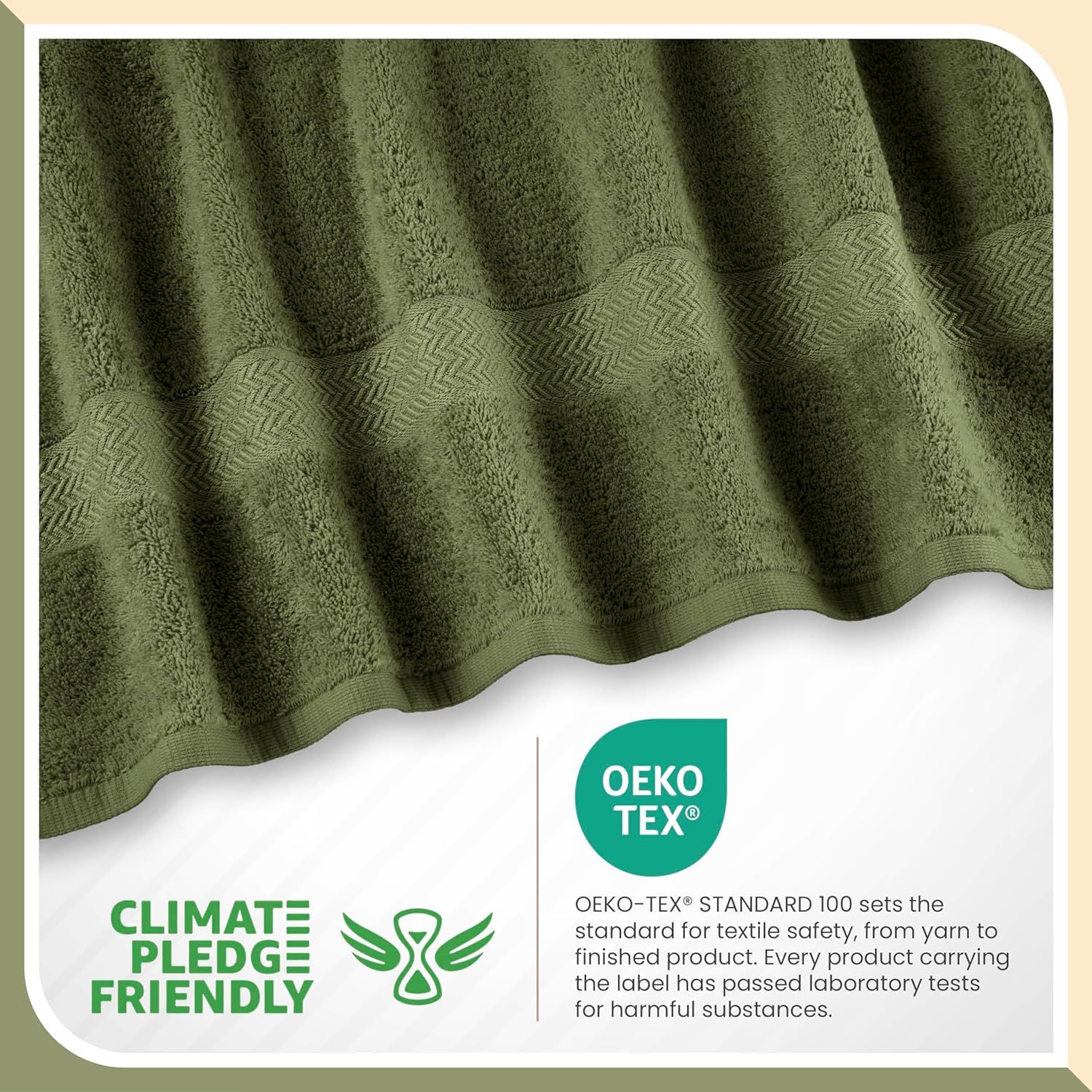 Martex 6-Piece Dark Green Cotton Towel Set