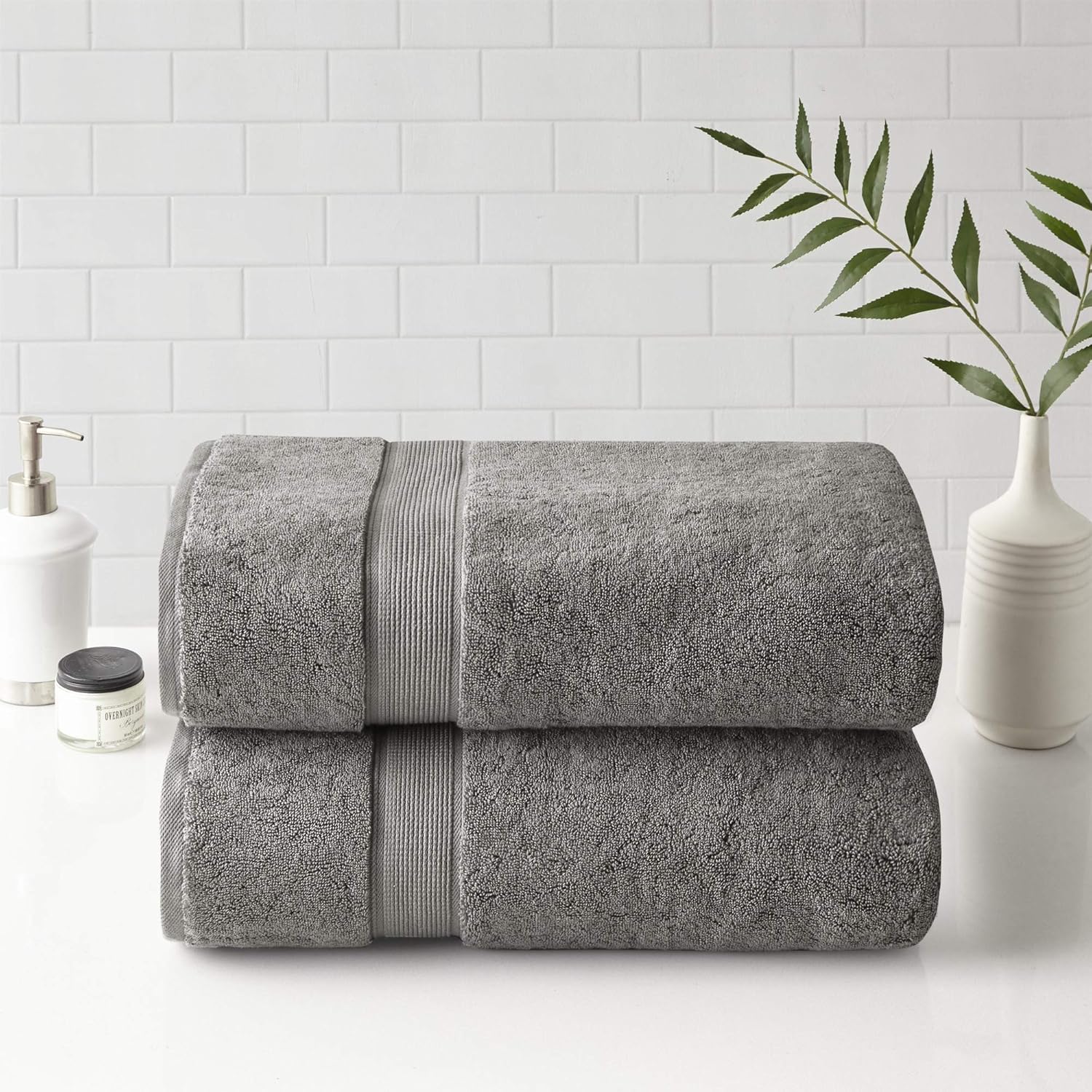 Madison Park 800GSM Bath Towel Set 2 Pack Grey 1