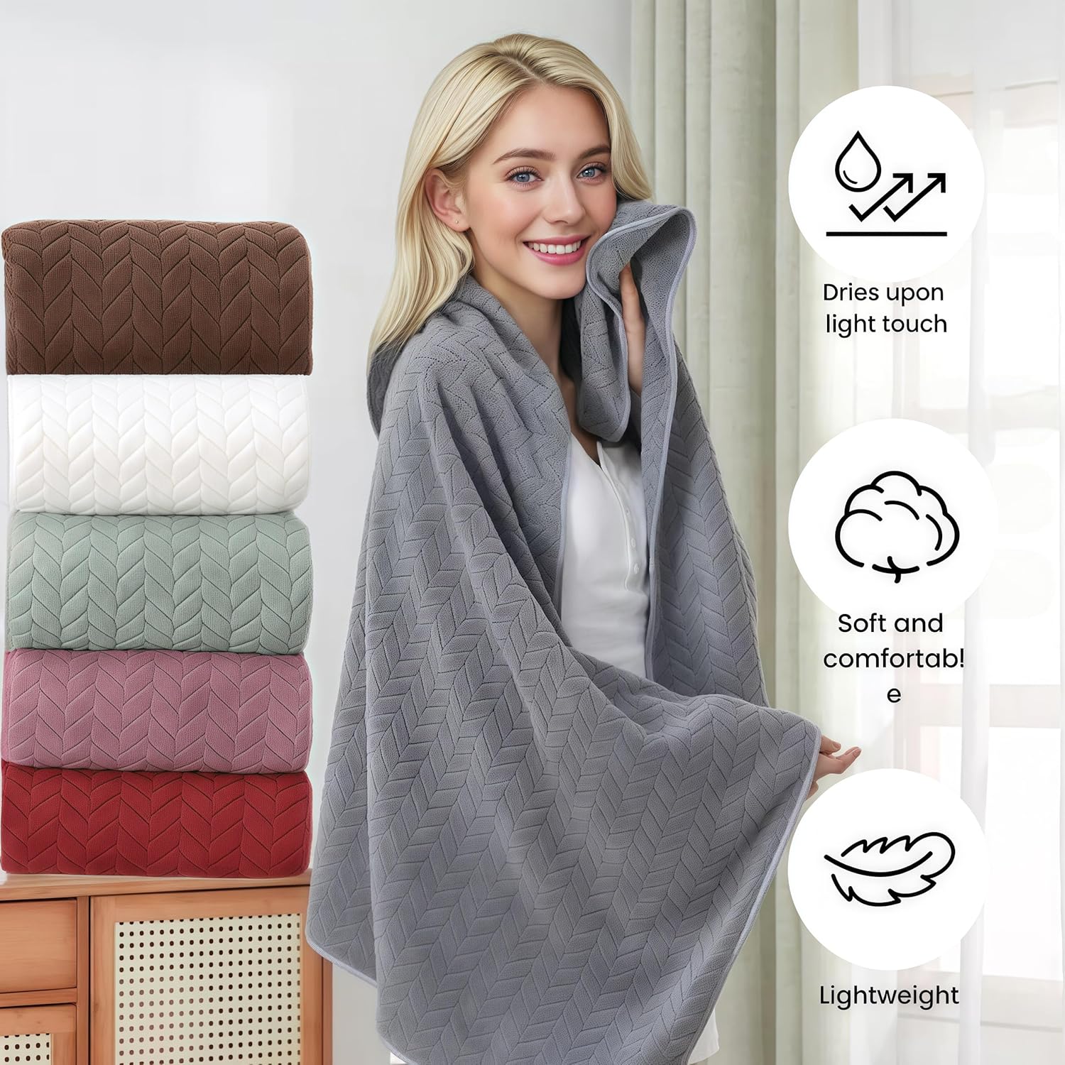XJEXUEIZ Premium Microfiber Bath Towel