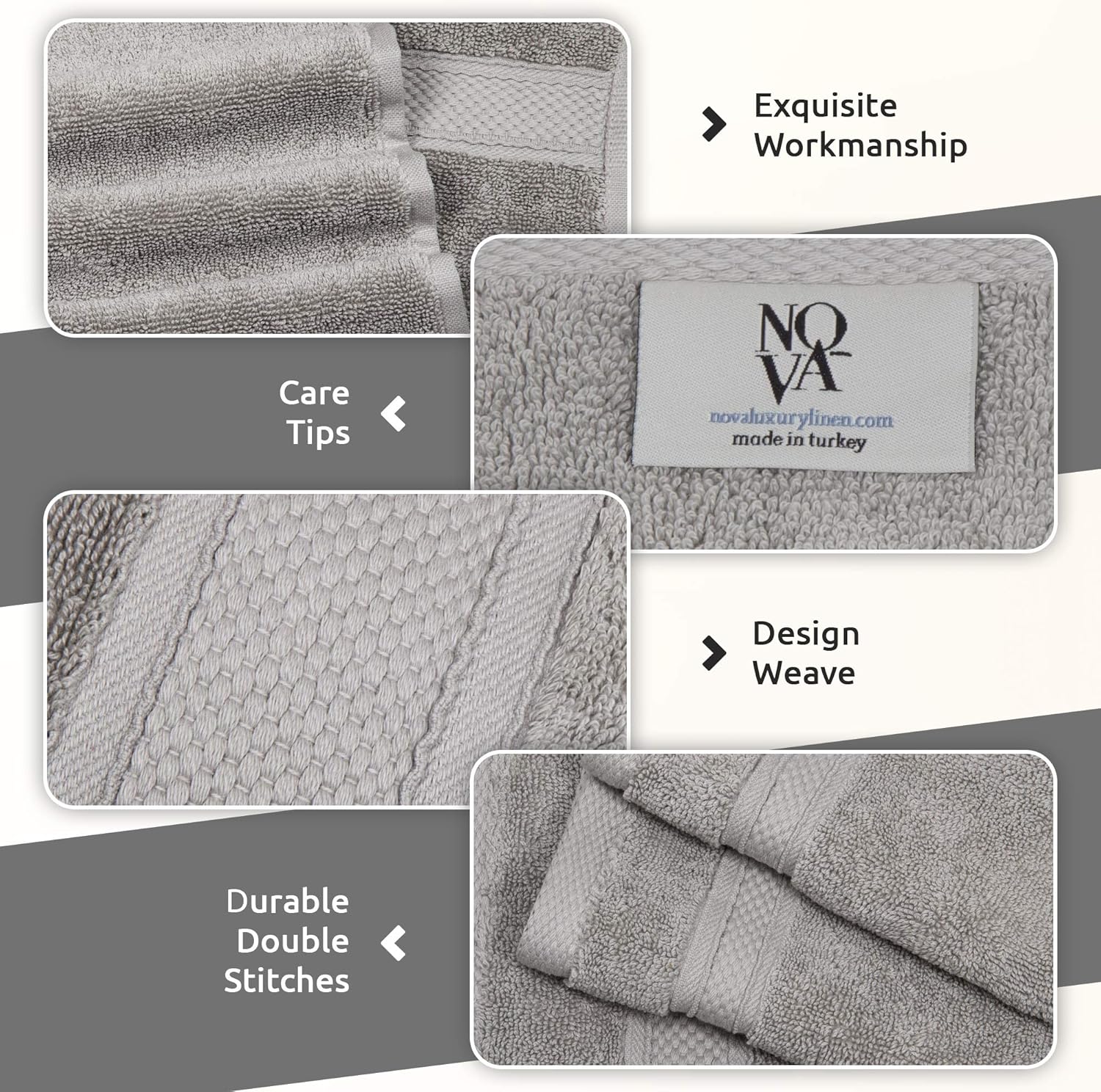 NOVA Luxury Linen Hotel Quality Towel Set