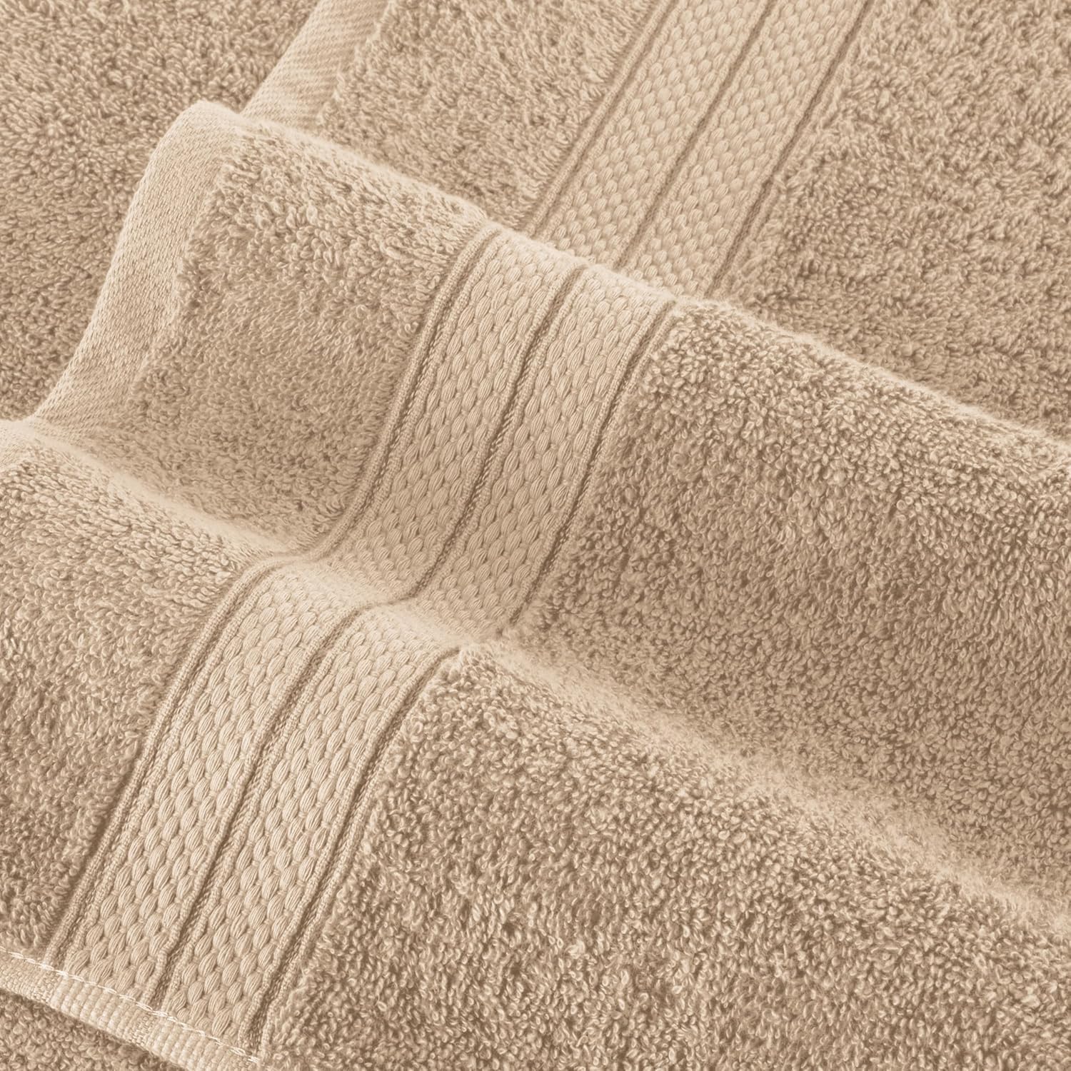 Elegant Comfort Luxury 6-Piece Towel Set - Tan