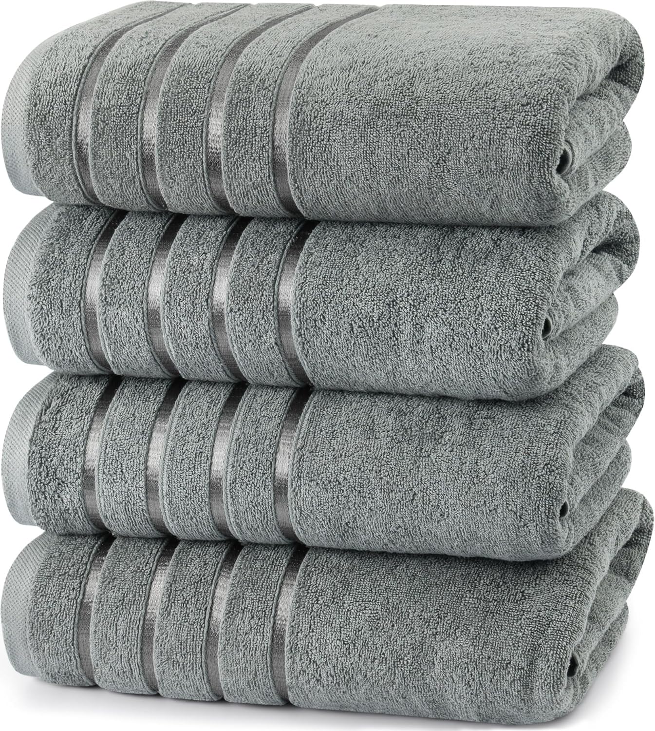 Utopia Towels 4 Pack Cool Grey Bath Towels