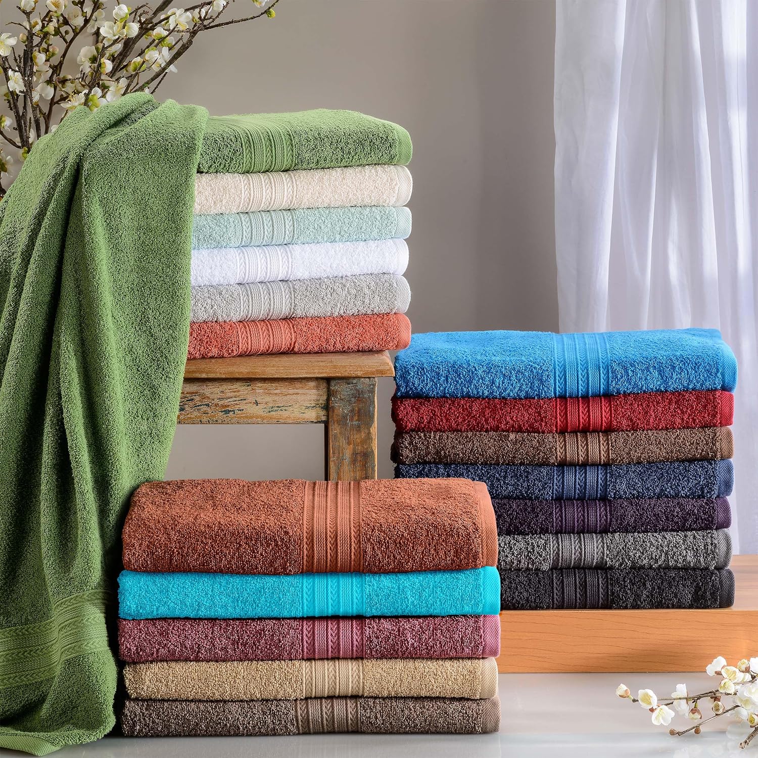Superior Eco-Friendly Cotton 2-Piece Bath Sheet Set