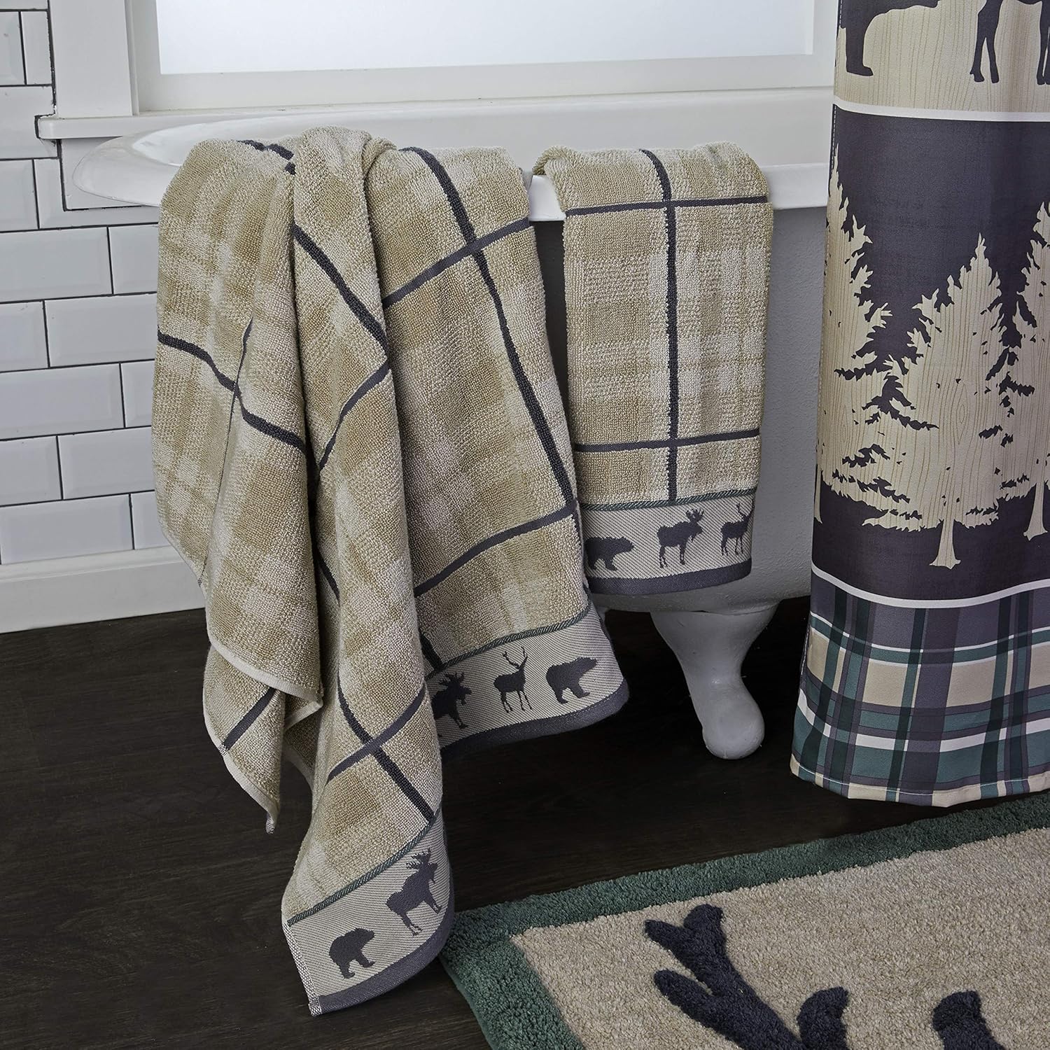 SKL Home Yellowstone Grand Teton Bath Towel Taupe 27x50