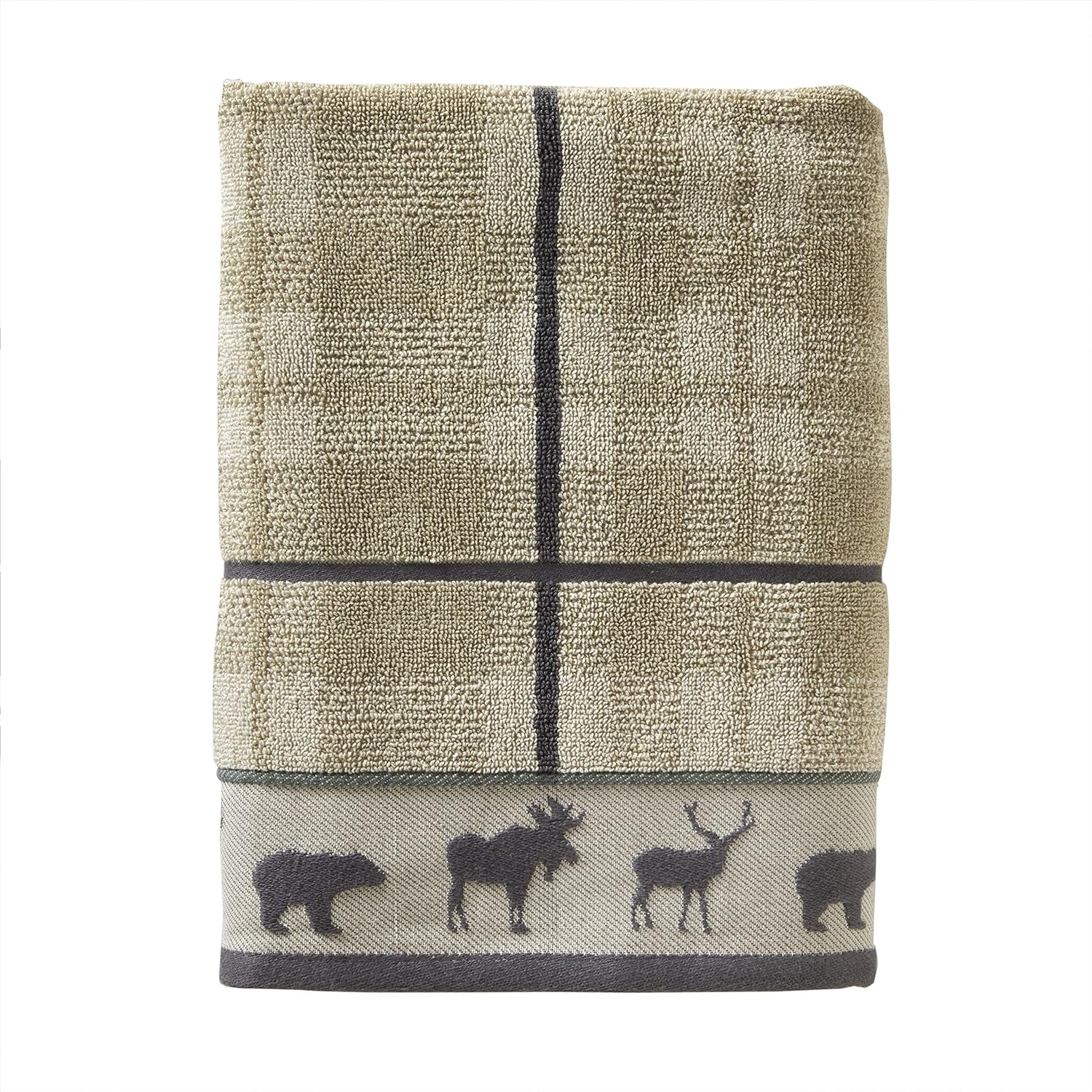 SKL Home Yellowstone Grand Teton Bath Towel Taupe 27x50