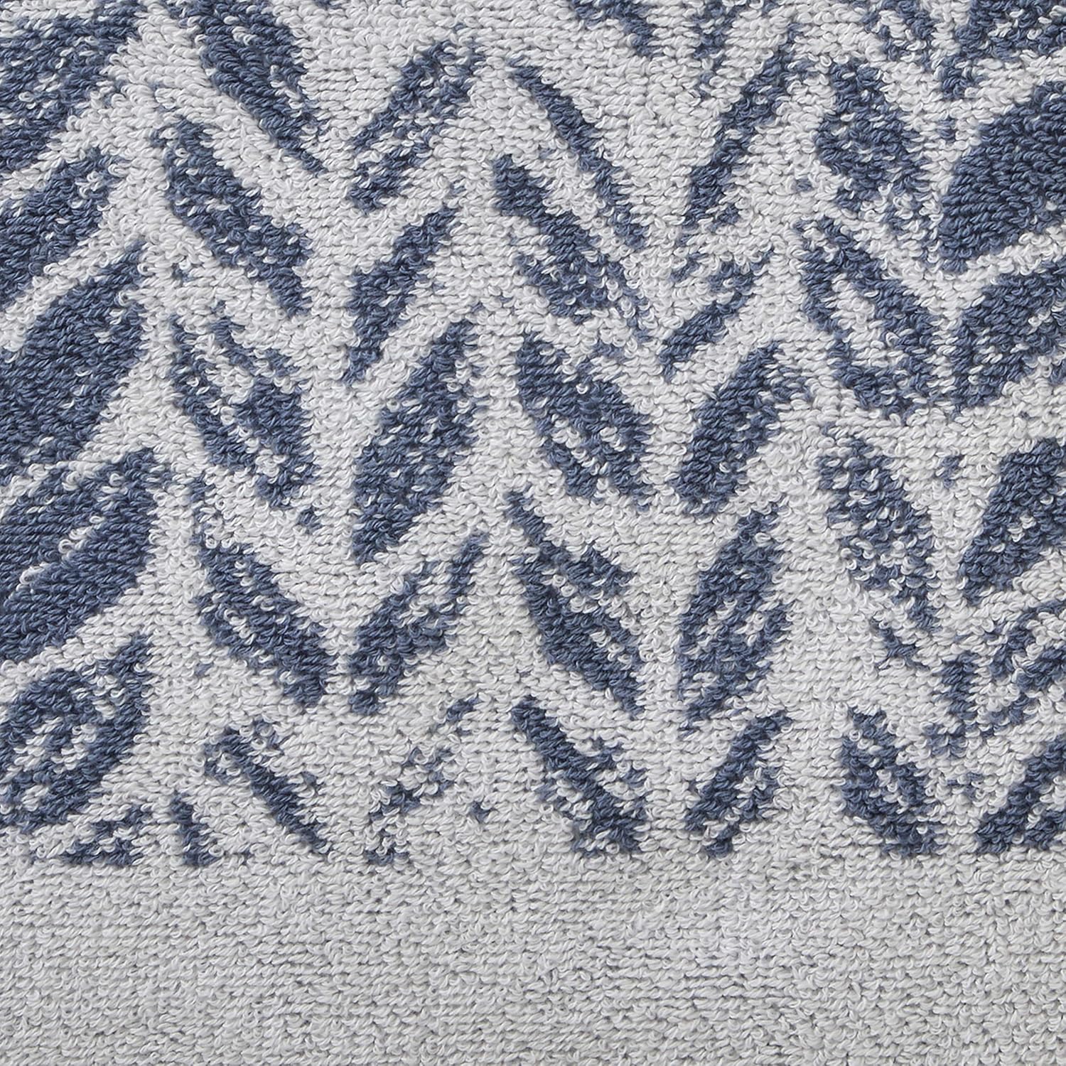 SKL Home Distressed Leaves Bath Towel Denim Blue 28x54