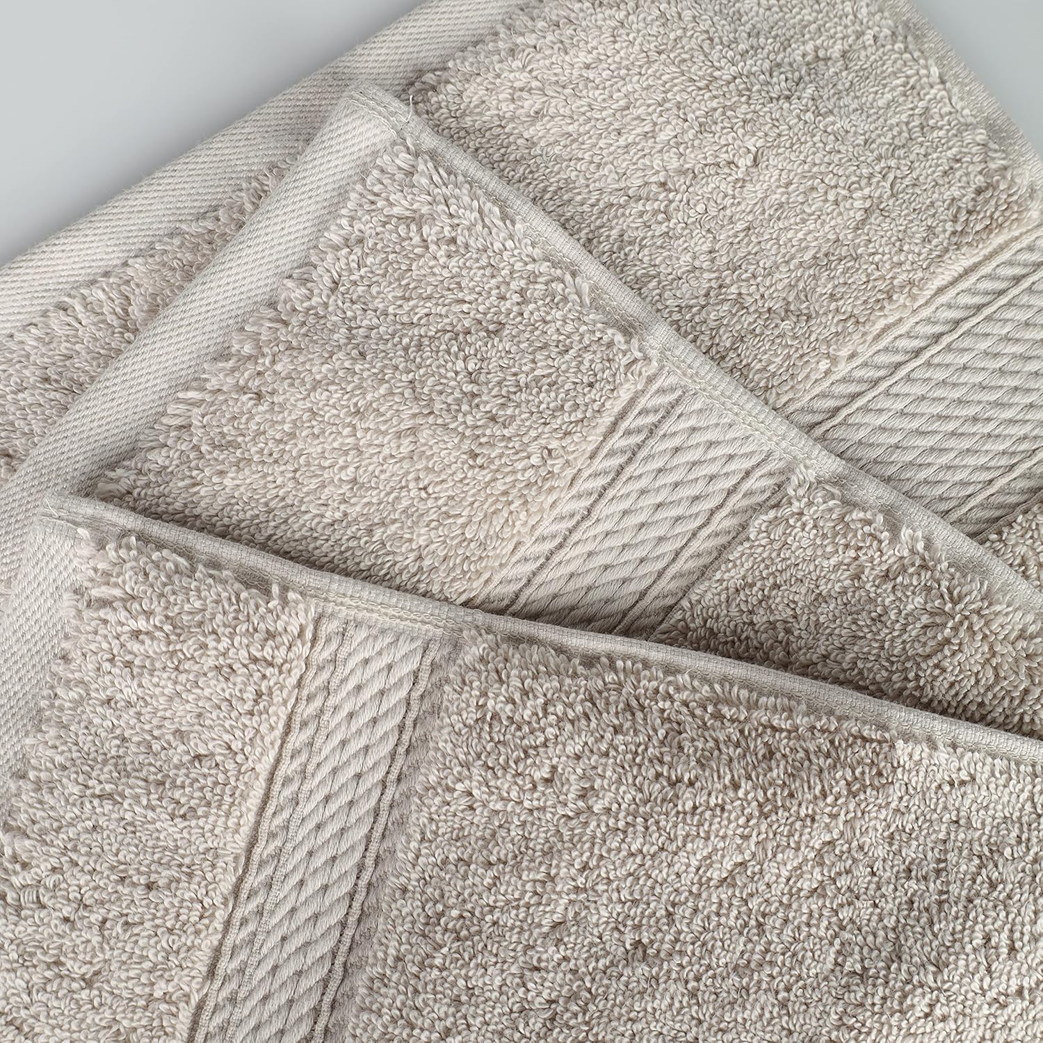 BLUENILEMILLS Egyptian Cotton Towel Set 9-Piece 800 GSM Stone Grey